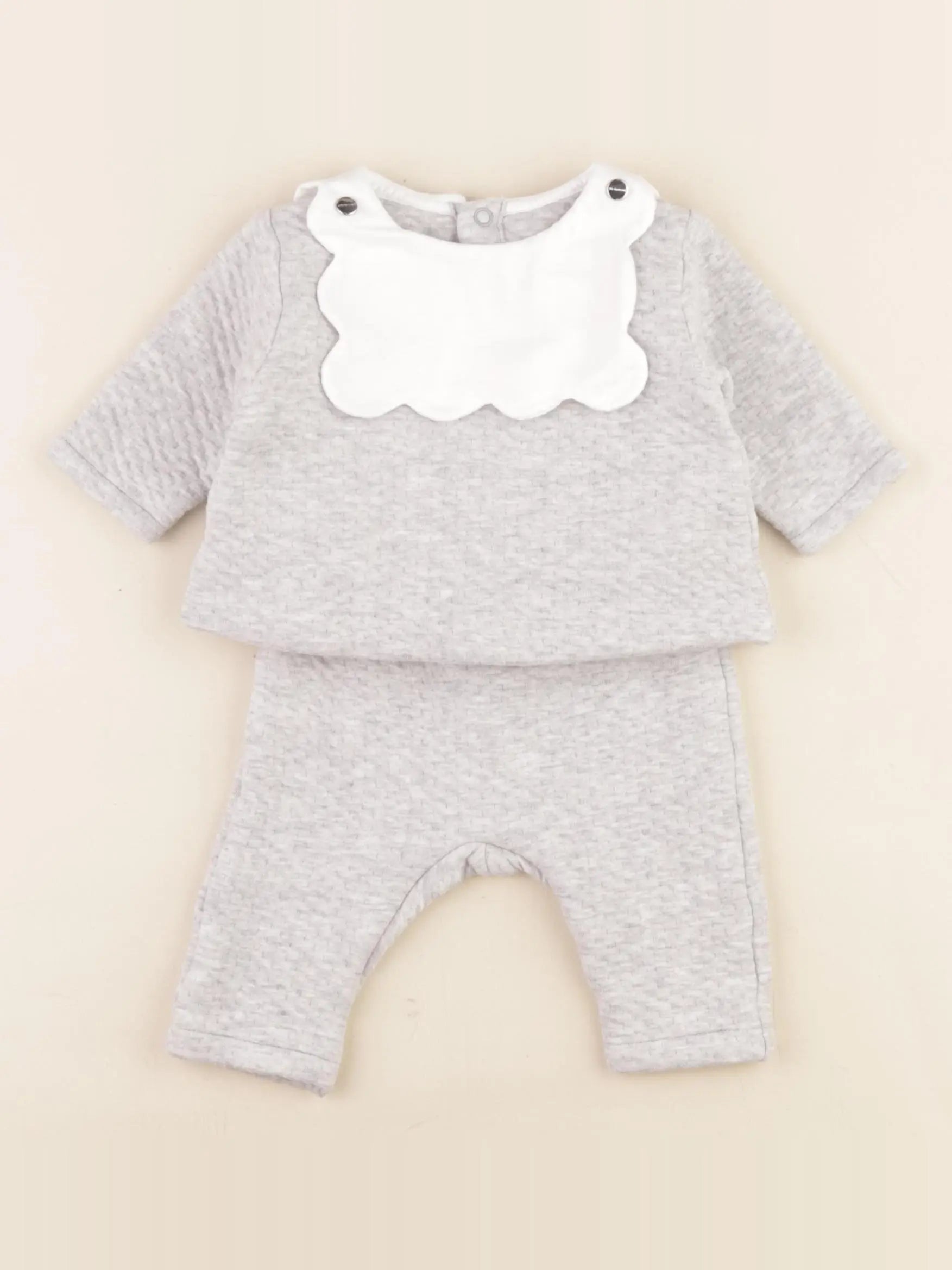 Jacadi - ensemble gris - 3 mois