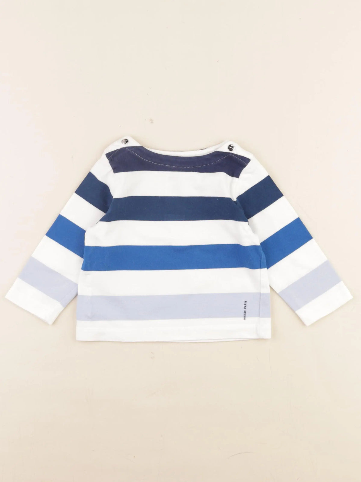 Jacadi - tee-shirt blanc, bleu - 12 mois