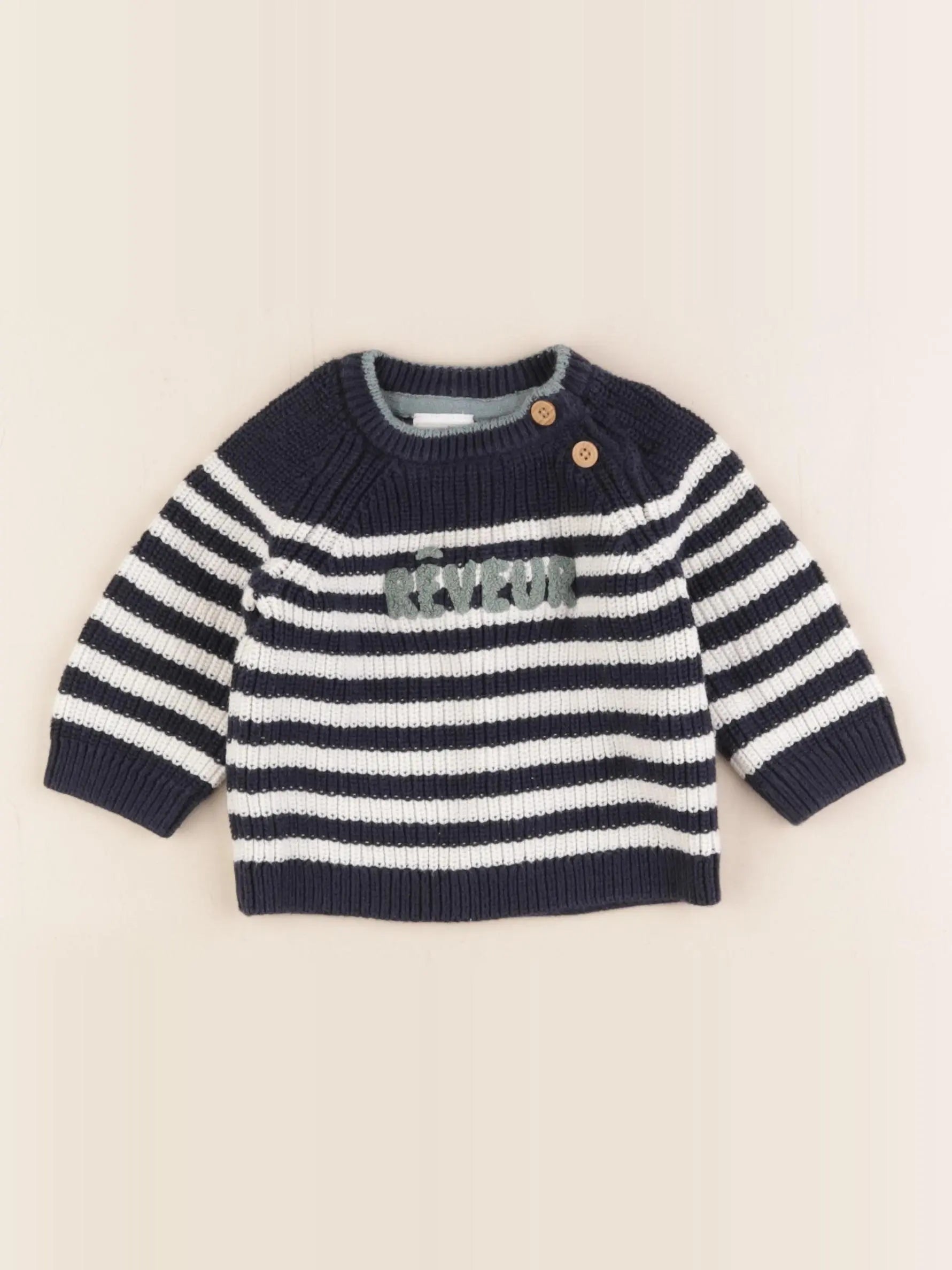 Tape à l'oeil - pull bleu - 6 mois