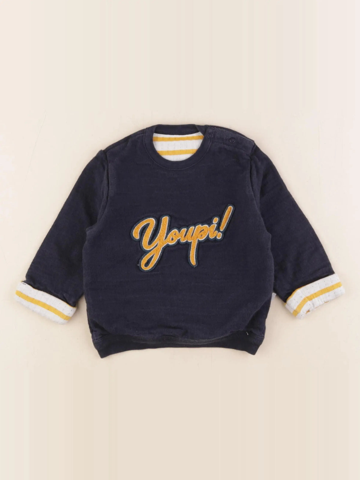Petit Bateau - sweat bleu - 12 mois