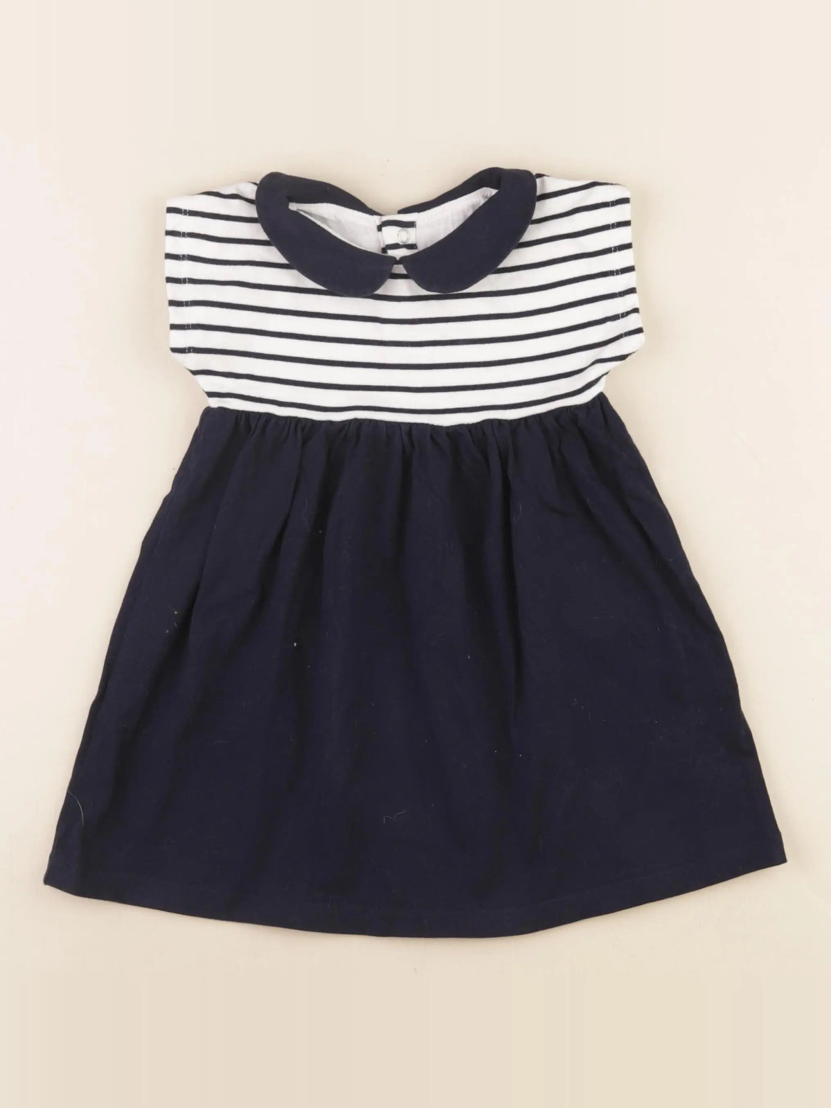 Jacadi - robe blanc, bleu - 24 mois