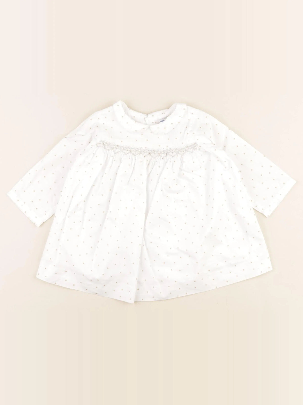 Jacadi - robe blanc, or - 6 mois