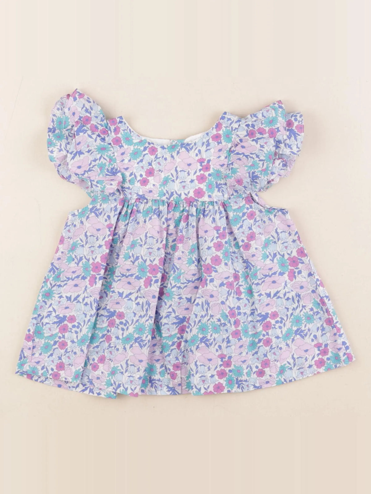 Jacadi - blouse liberty bleu, violet - 18 mois