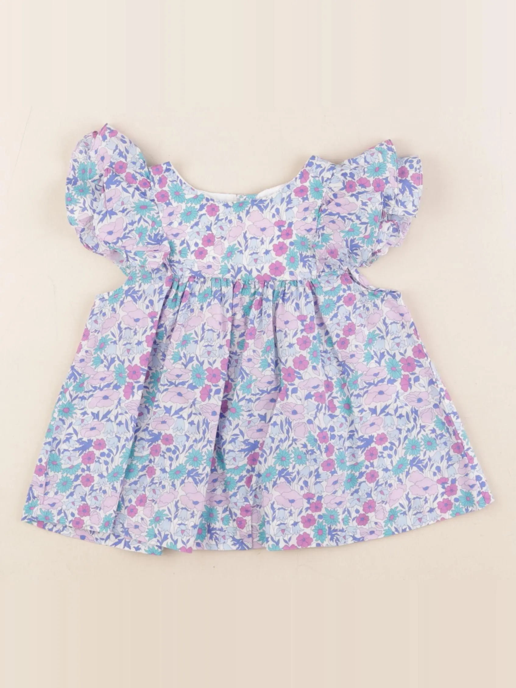 Jacadi - blouse liberty bleu, violet - 18 mois