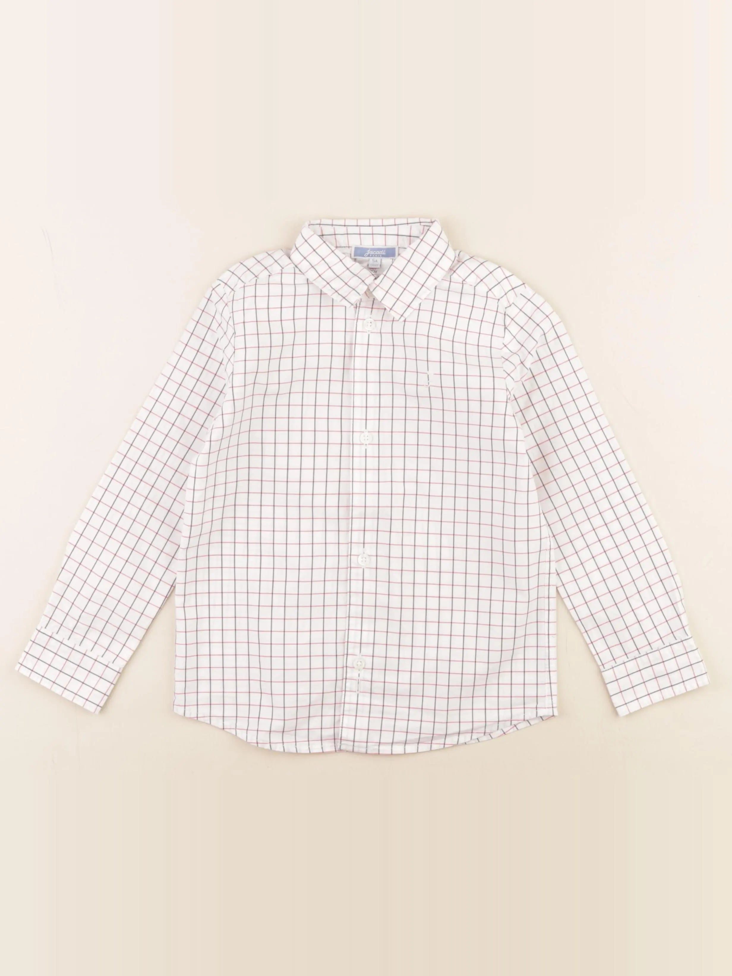 Jacadi - chemise blanc, bleu - 5 ans