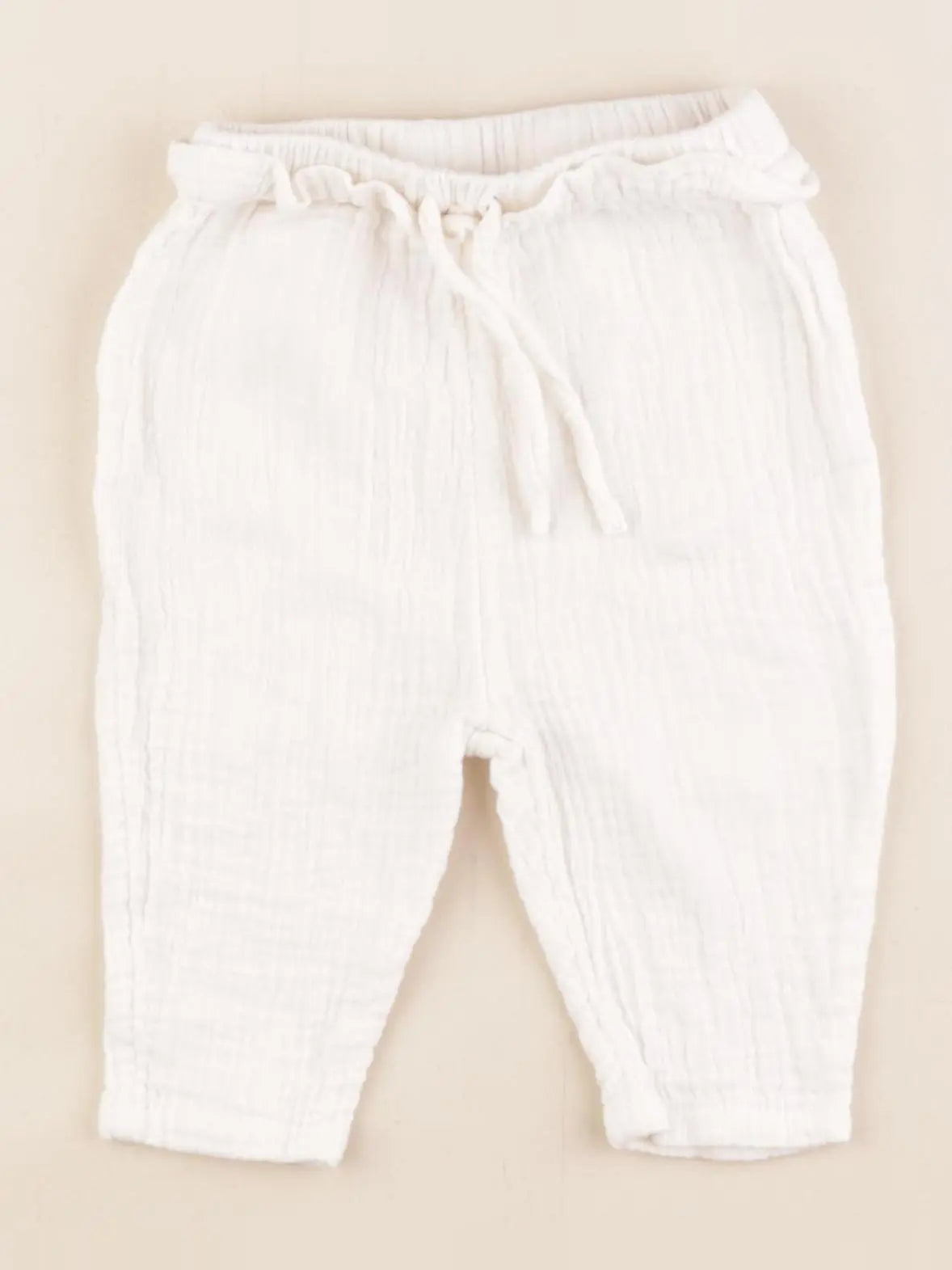 Vertbaudet - pantalon blanc - 6 mois