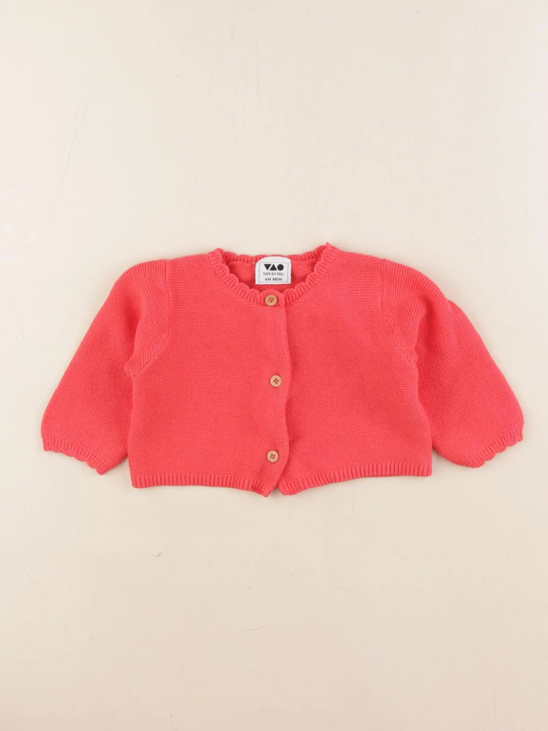 Tape à l'oeil - gilet rose - 6 mois