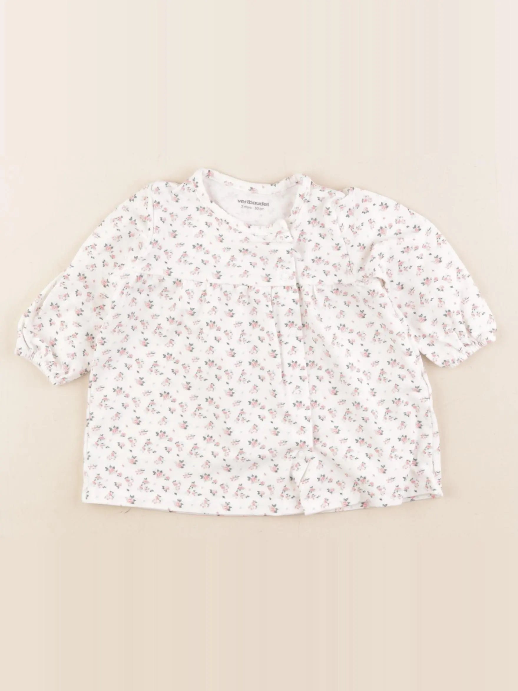 Vertbaudet - robe blanc - 3 mois