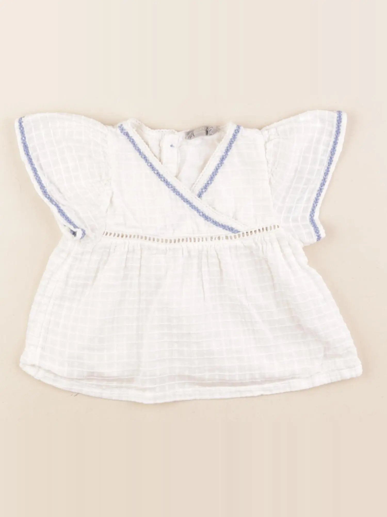 Boutchou - blouse blanc - 6 mois