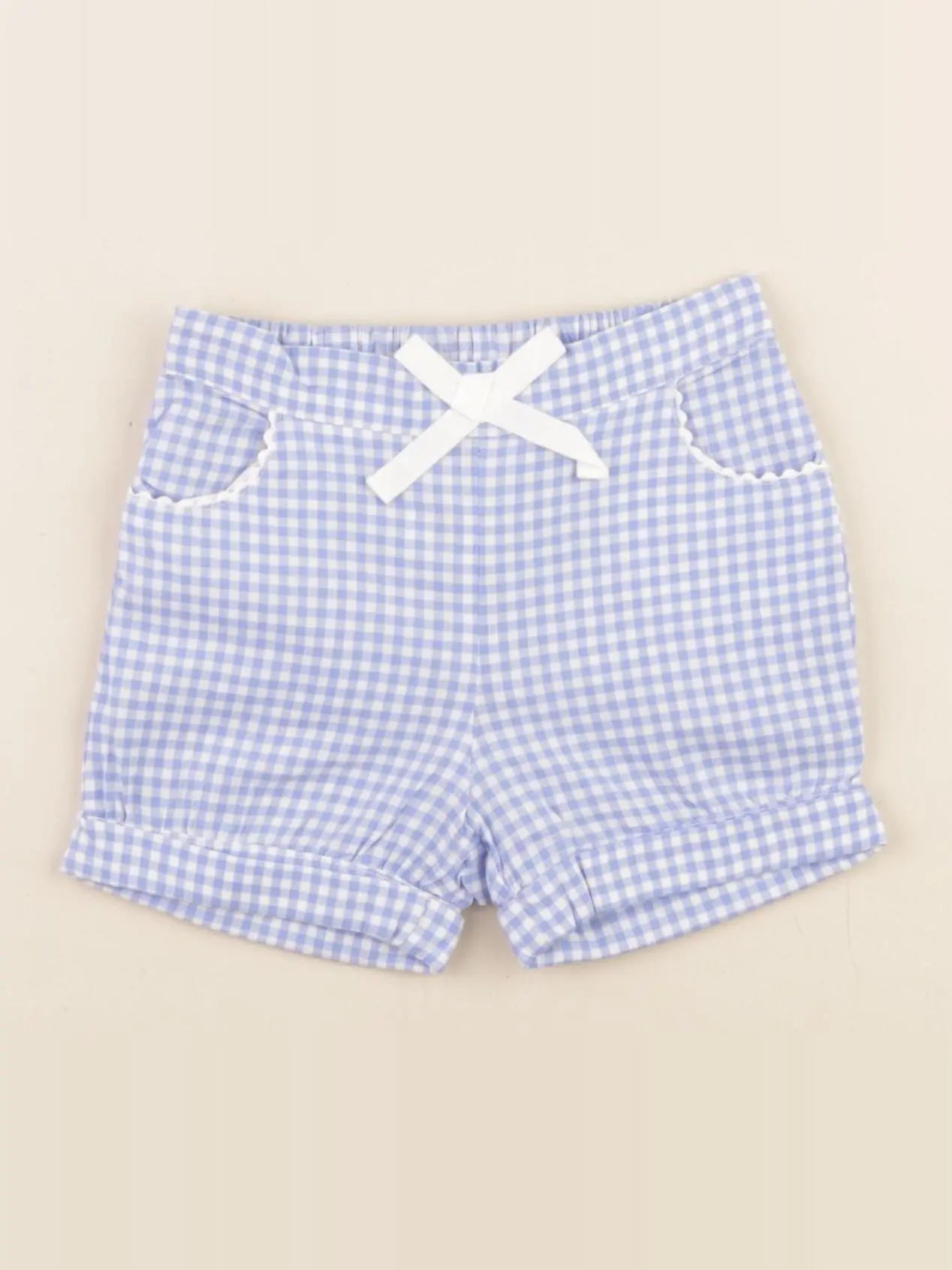 Cyrillus - short blanc, bleu - 6 mois