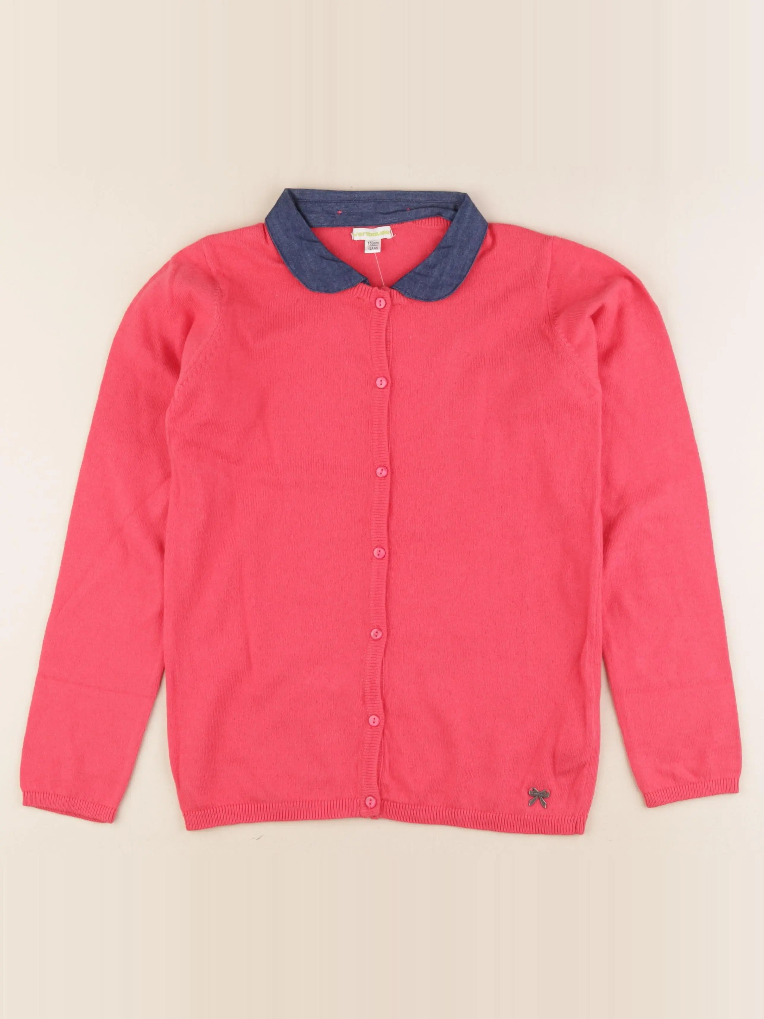 Vertbaudet - gilet rose - 12 ans