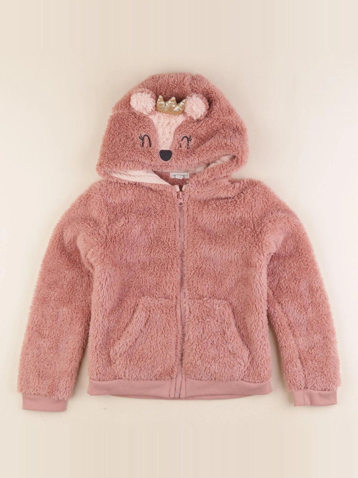Vertbaudet - veste rose, or - 8 ans