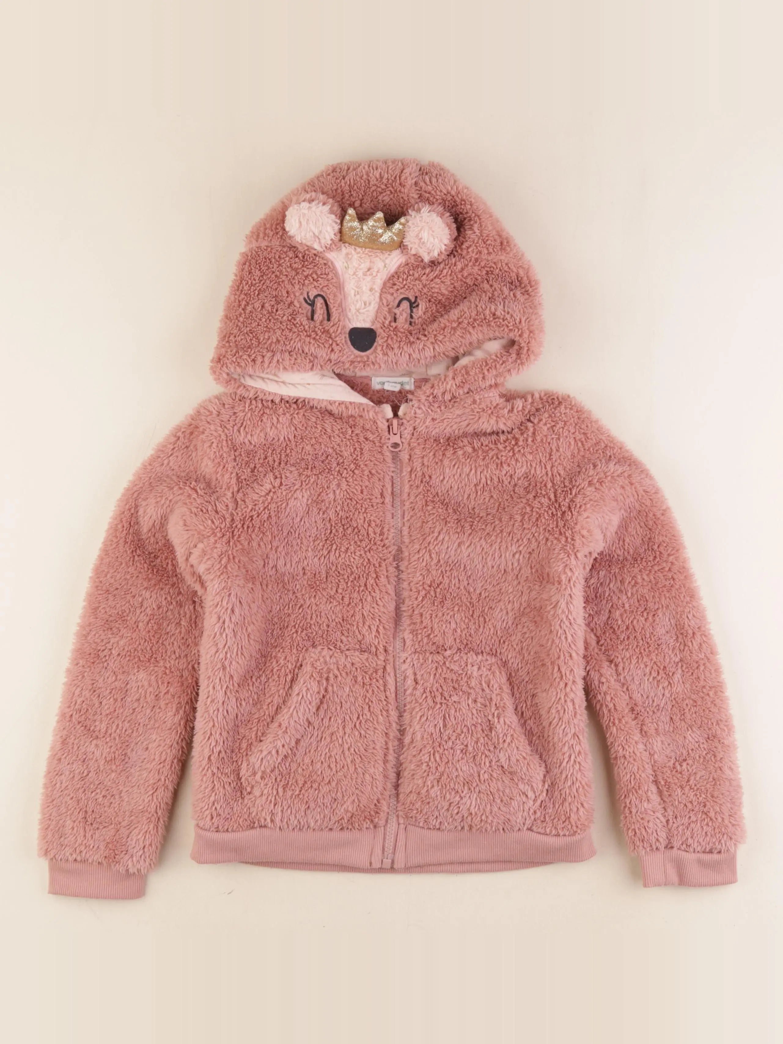 Vertbaudet - veste rose, or - 8 ans