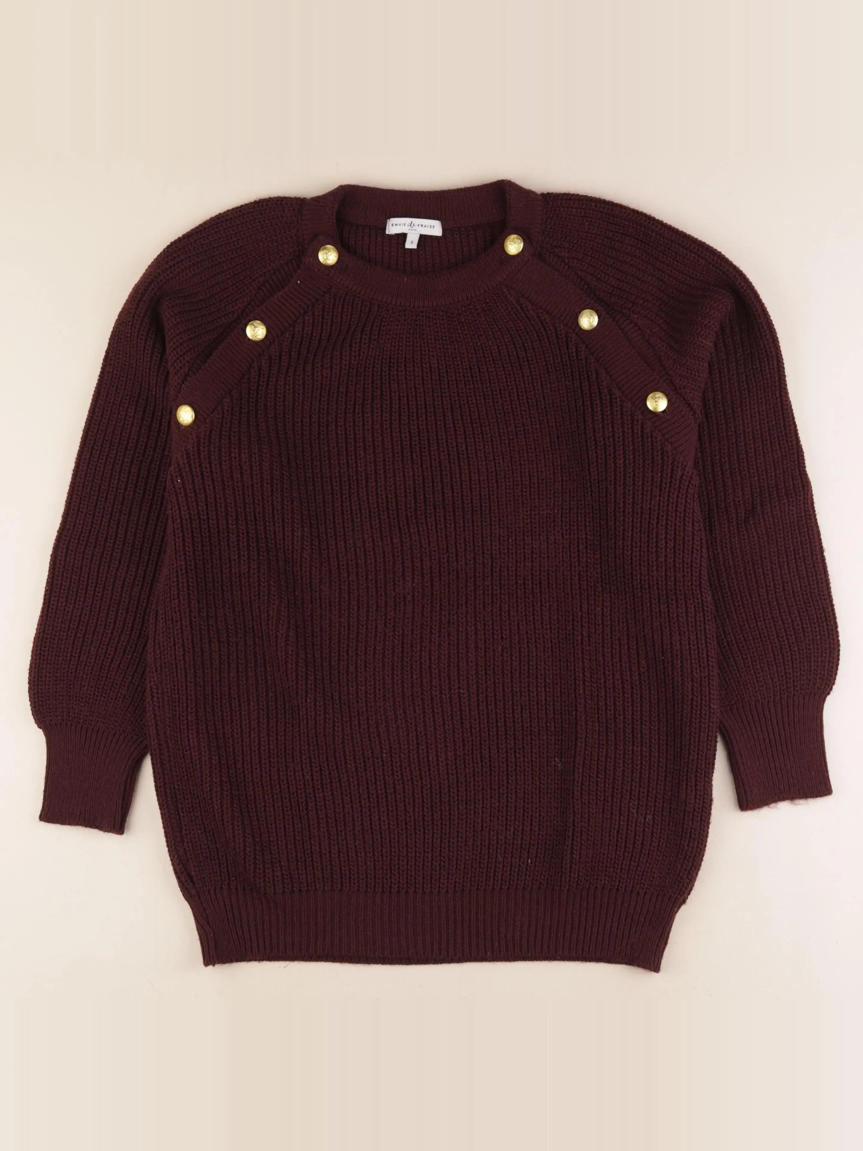 Envie de fraise - pull grossesse violet - s