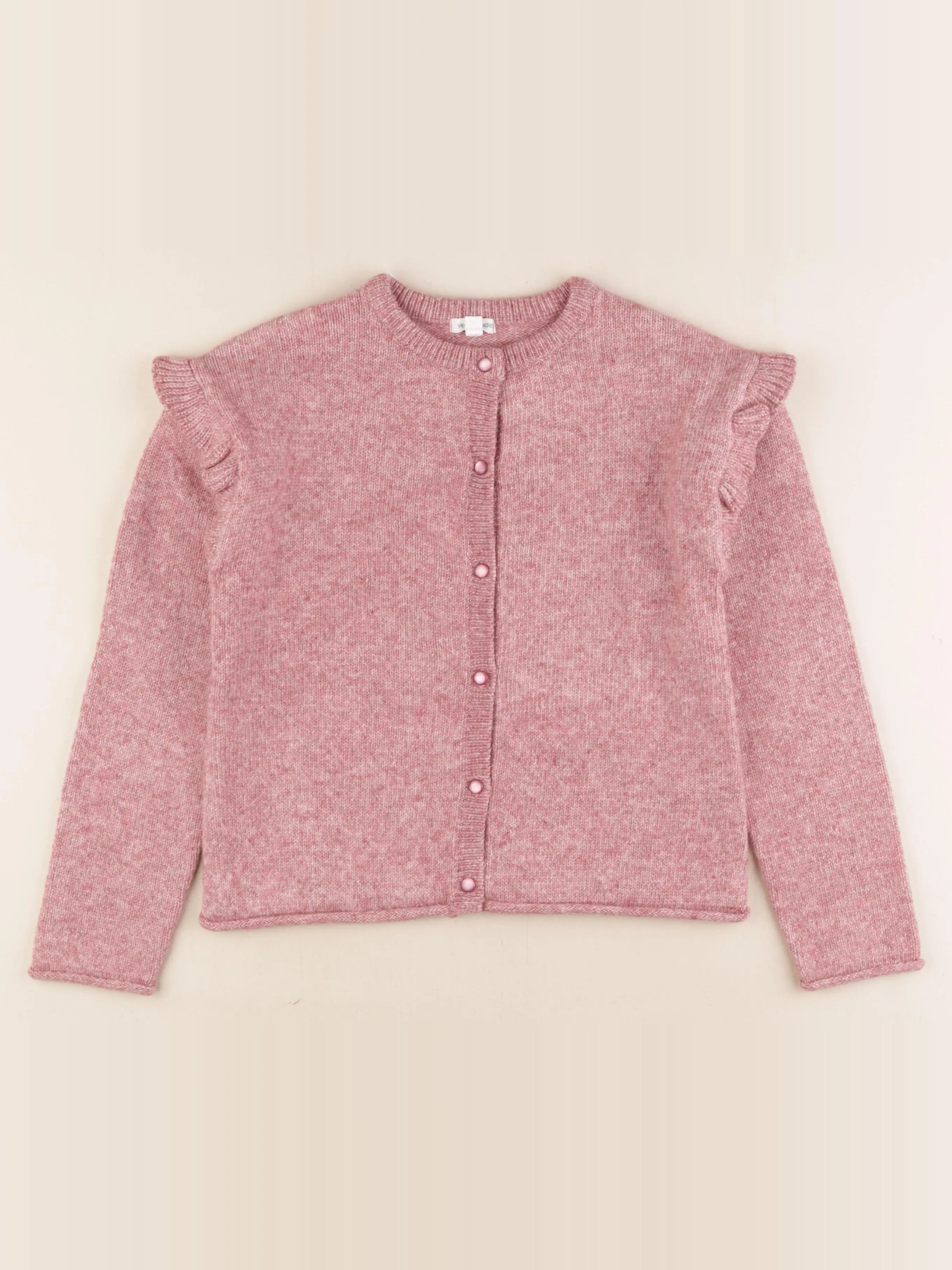 Vertbaudet - gilet rose - 10 ans