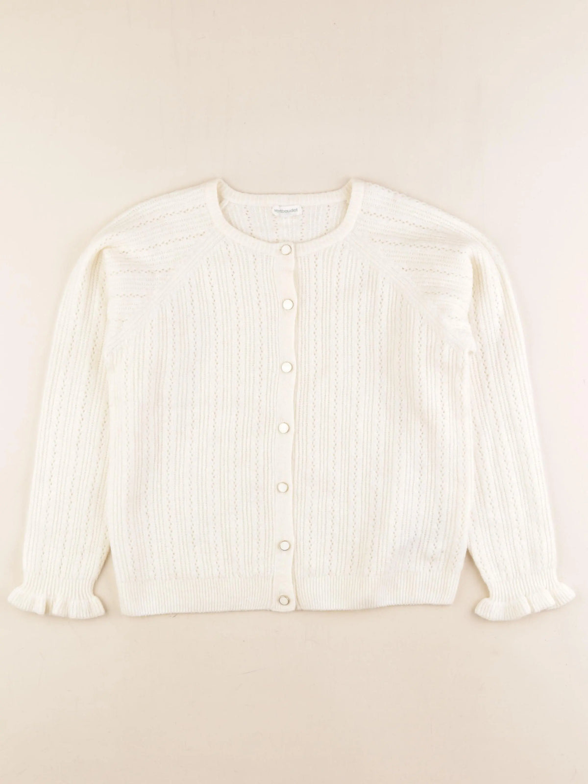 Vertbaudet - gilet blanc - 10 ans