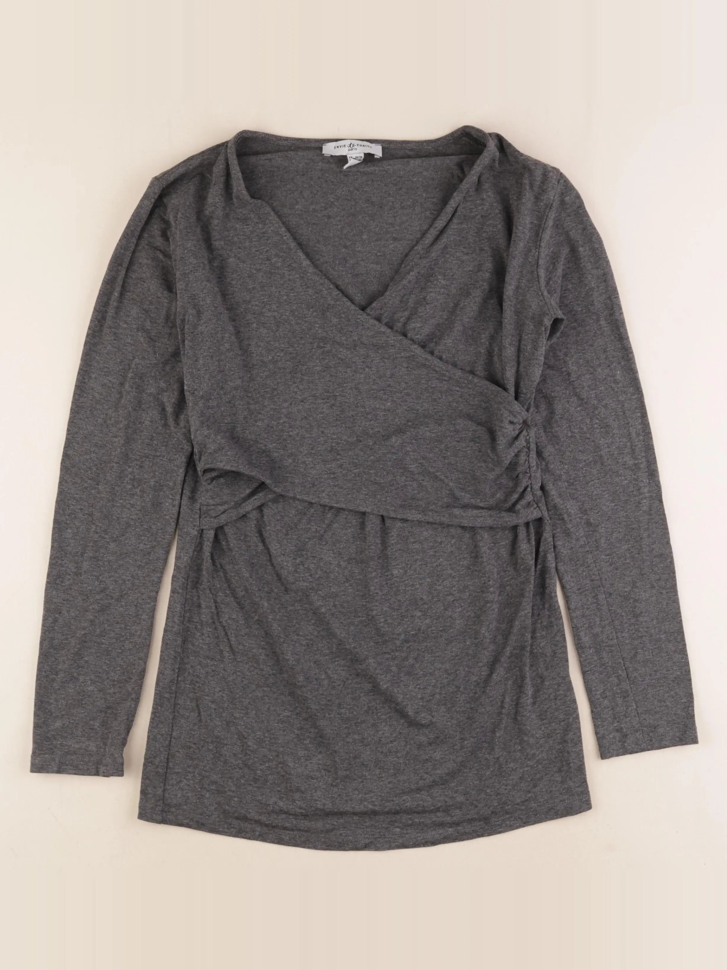 Envie de fraise - tee-shirt allaitement, grossesse gris - 36 à 38