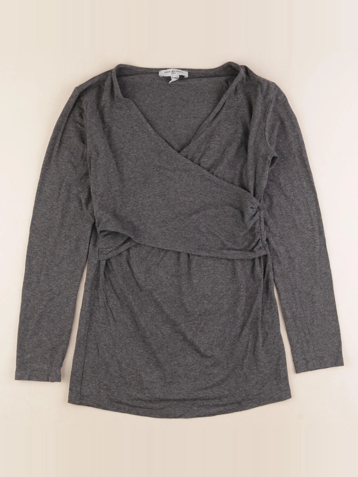 Envie de fraise - tee-shirt allaitement, grossesse gris - 36 à 38