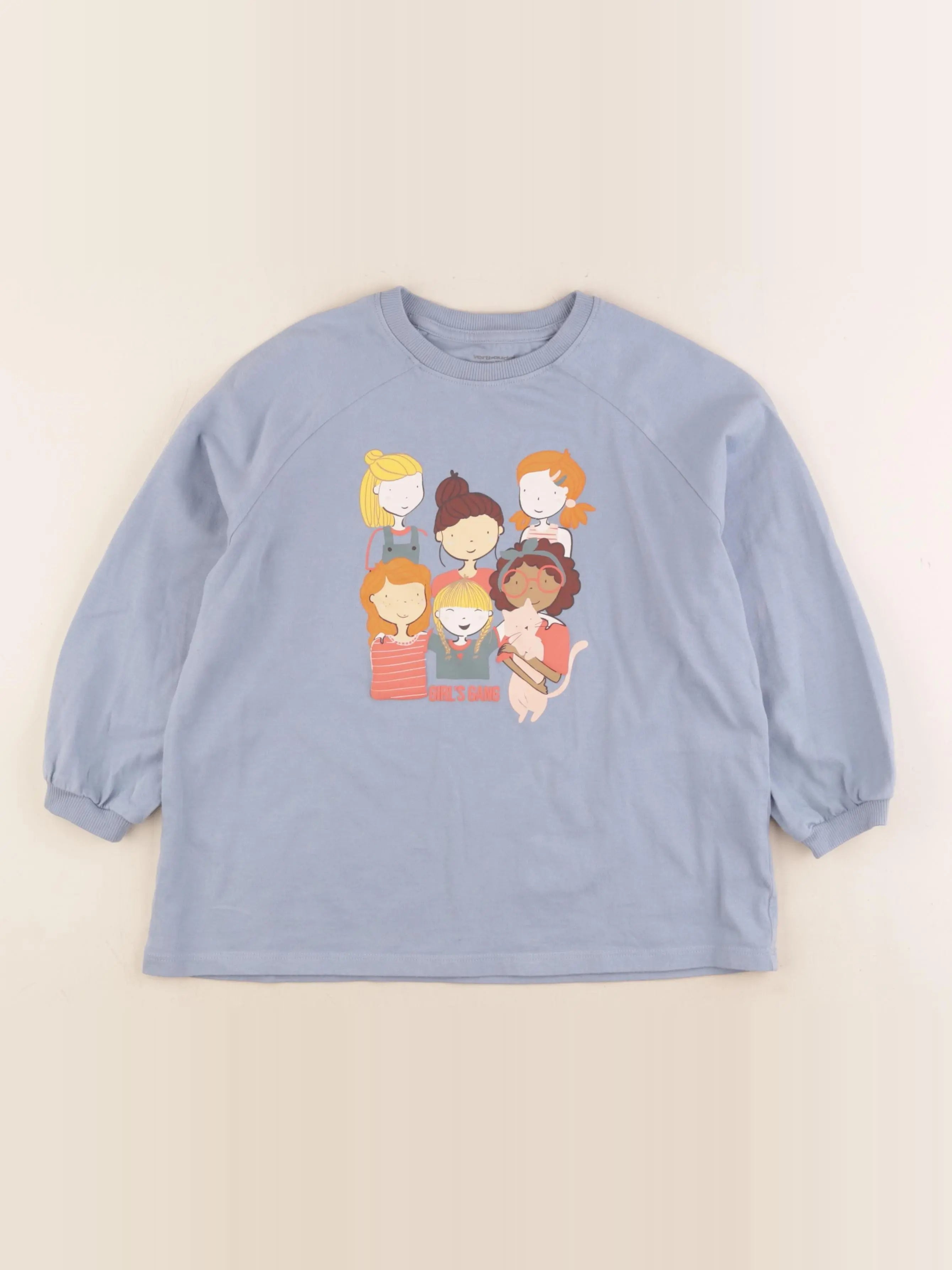Vertbaudet - tee-shirt bleu - 10 ans