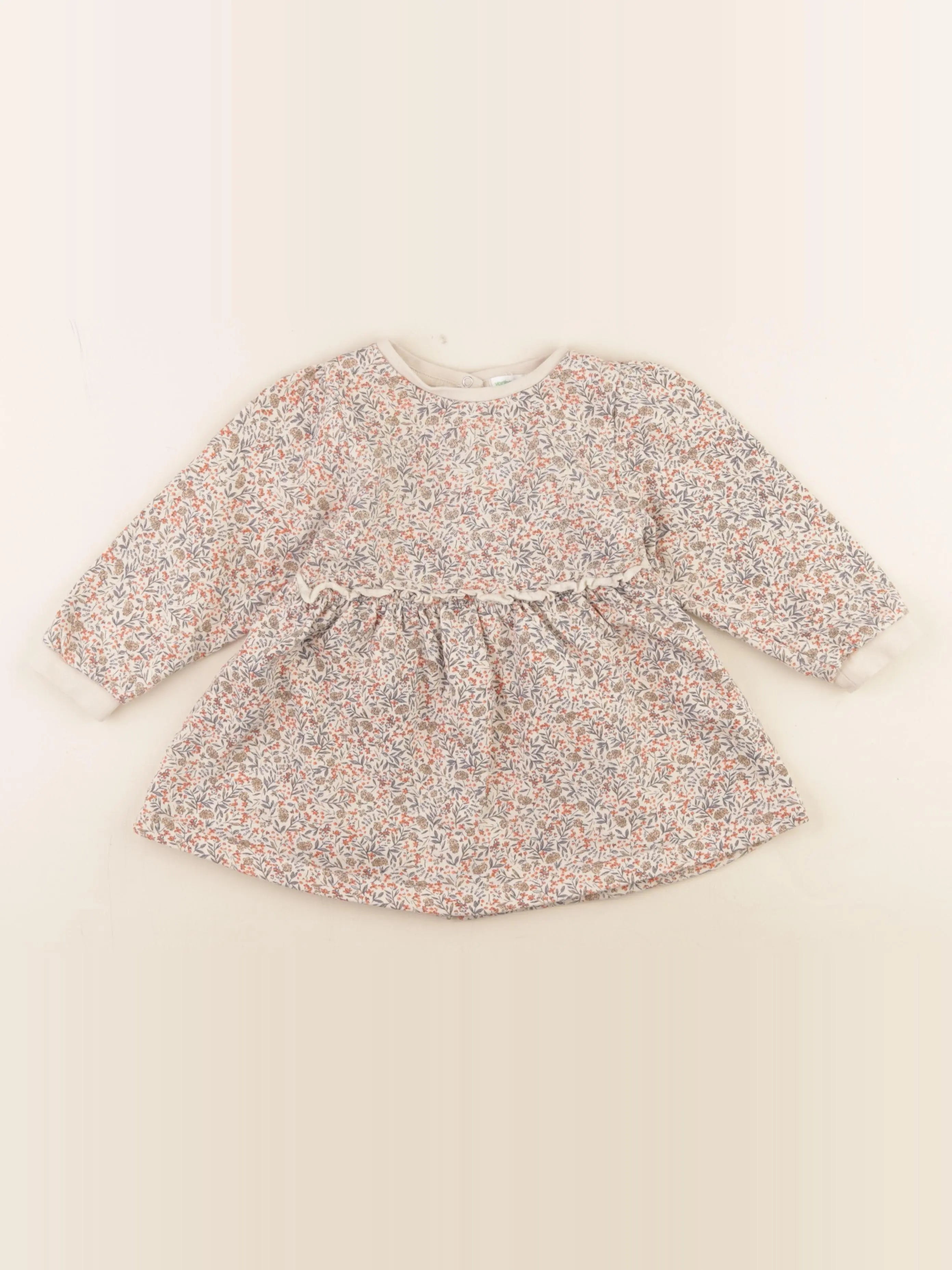 Vertbaudet - robe beige - 36 mois