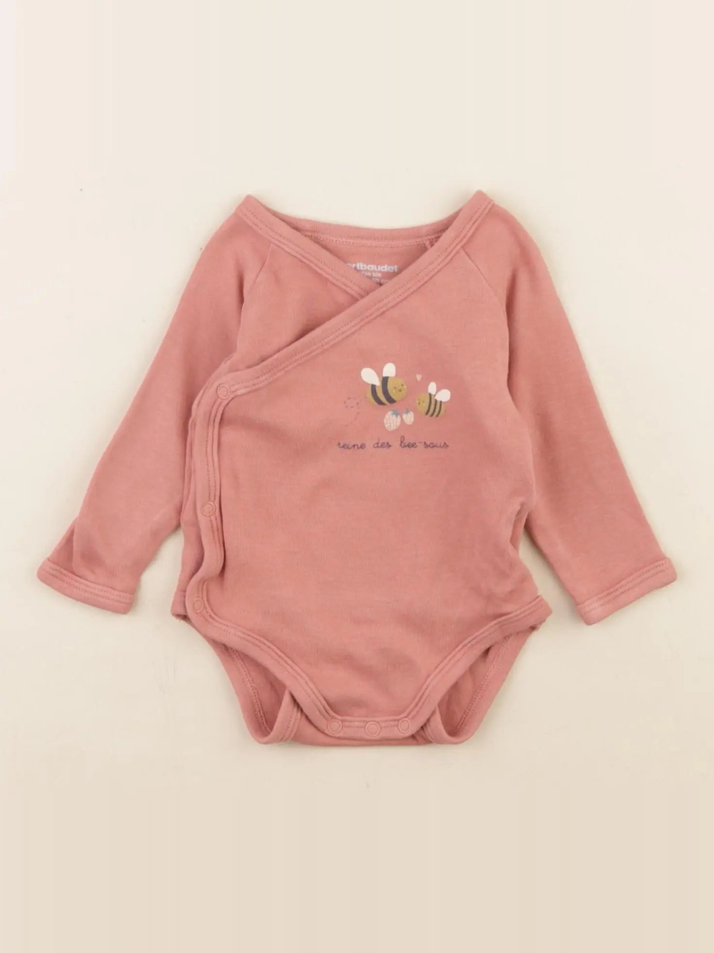 Vertbaudet - body rose - 3 mois