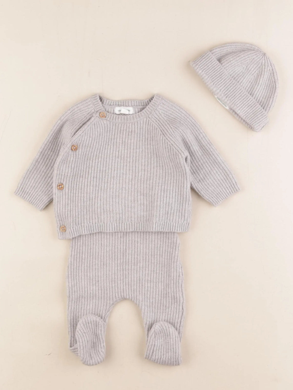 Vertbaudet - ensemble gris - 0 mois