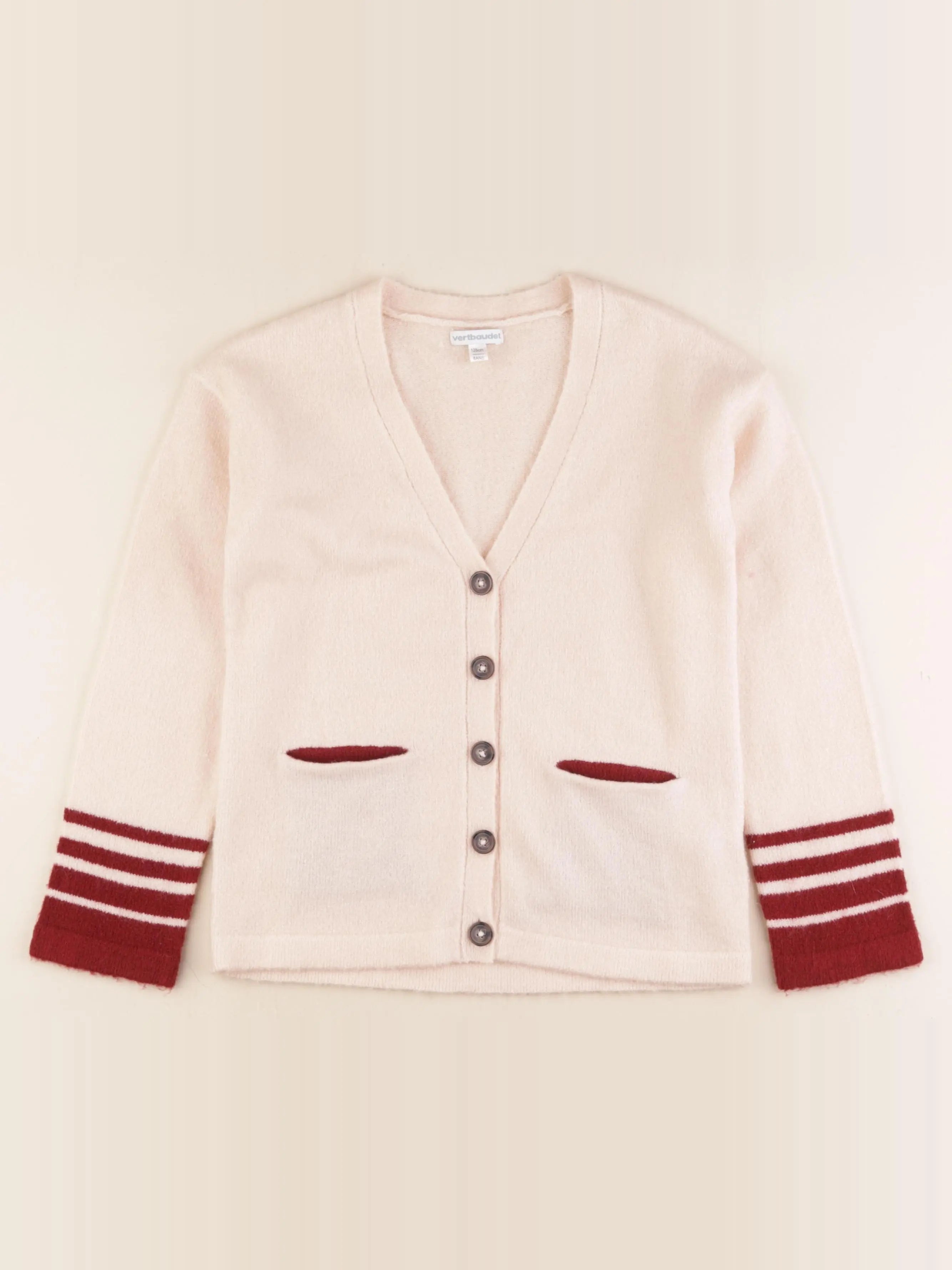 Vertbaudet - gilet rose - 8 ans