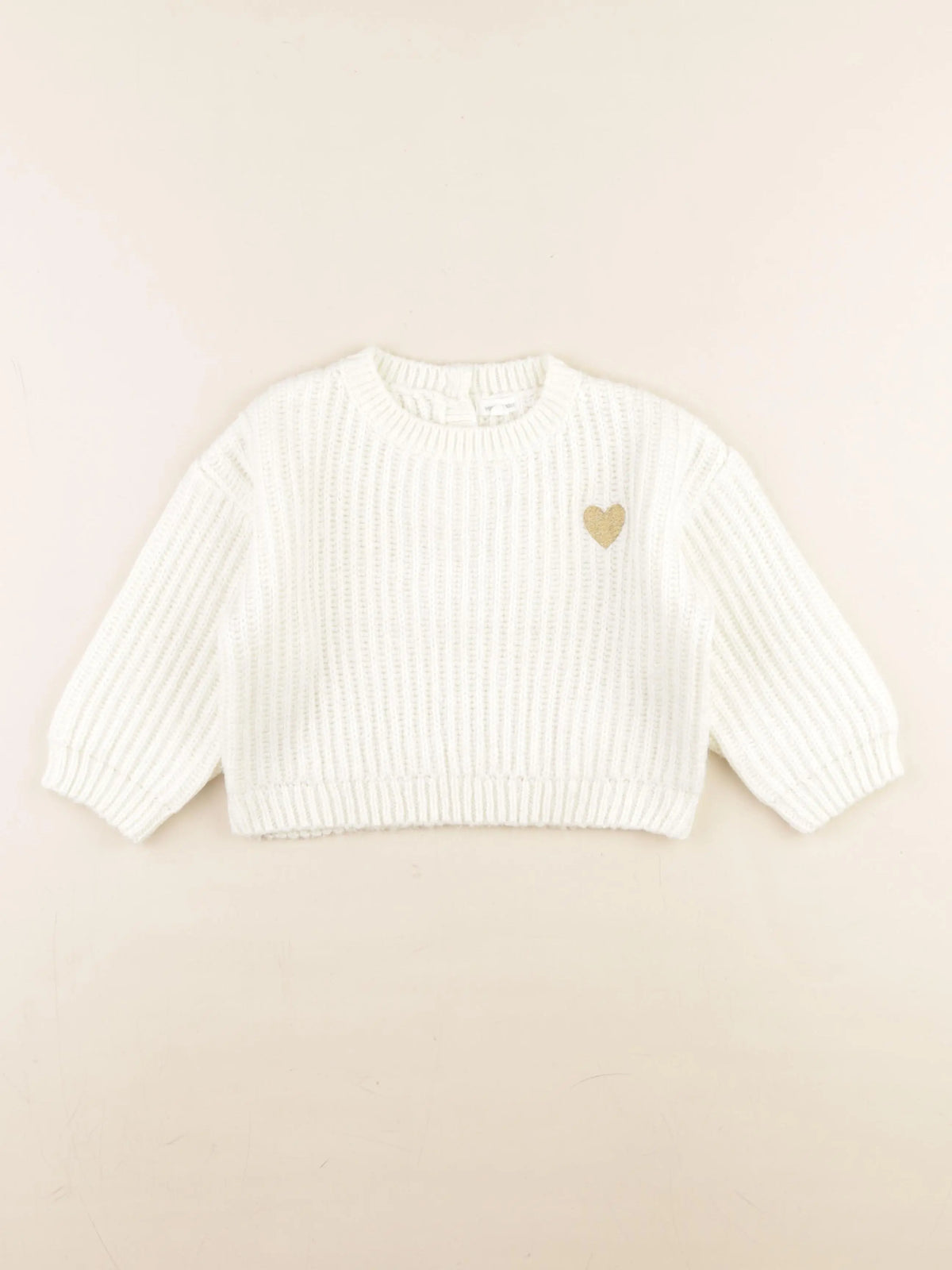 Vertbaudet - pull blanc - 24 mois