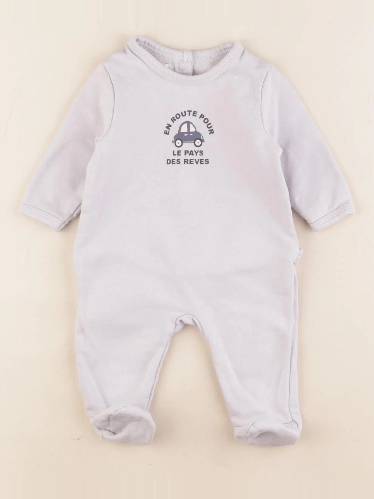 Vertbaudet - pyjama coton bleu - 3 mois