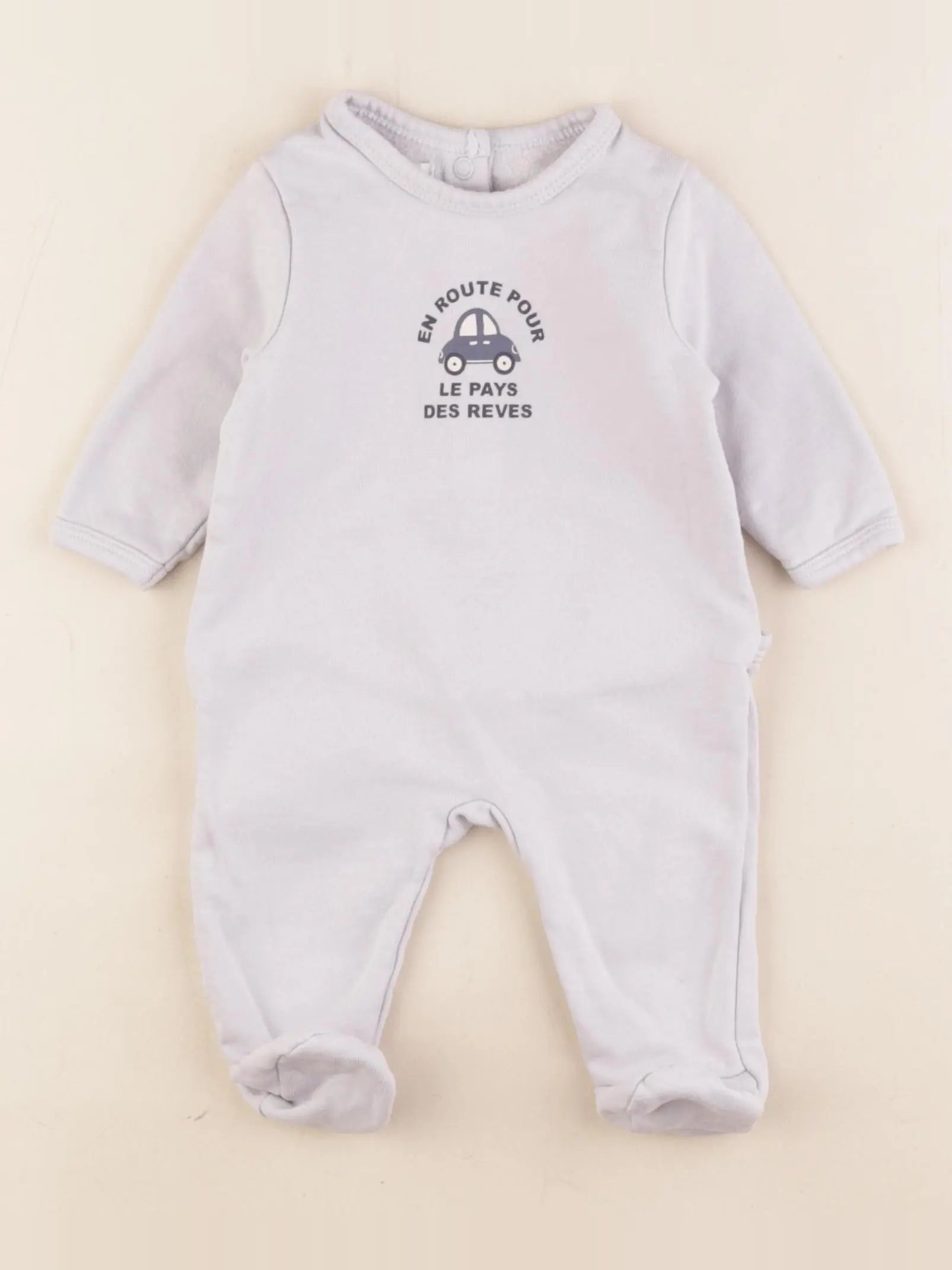 Vertbaudet - pyjama coton bleu - 3 mois