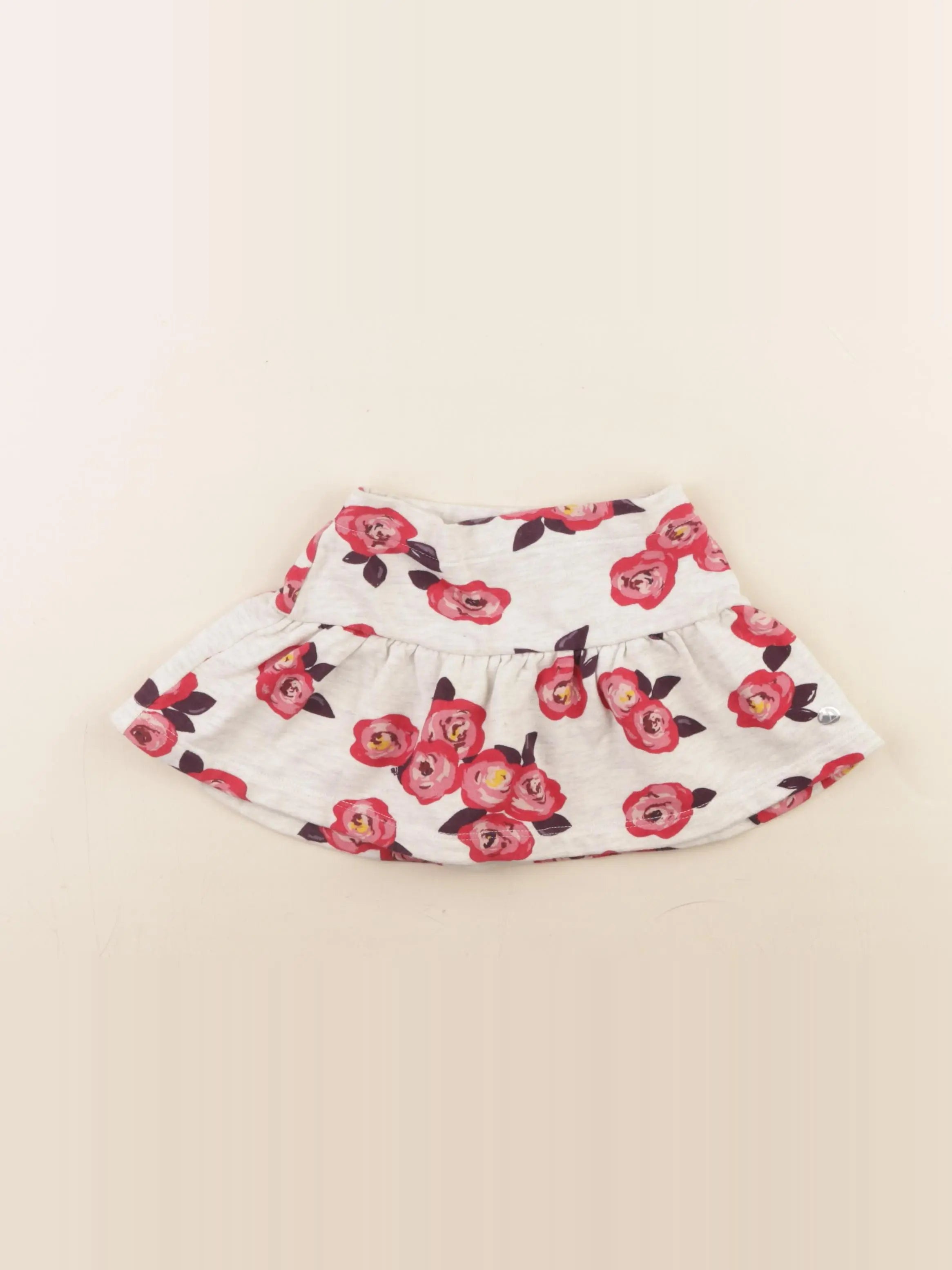 Petit Bateau - jupe gris, rose - 3 ans