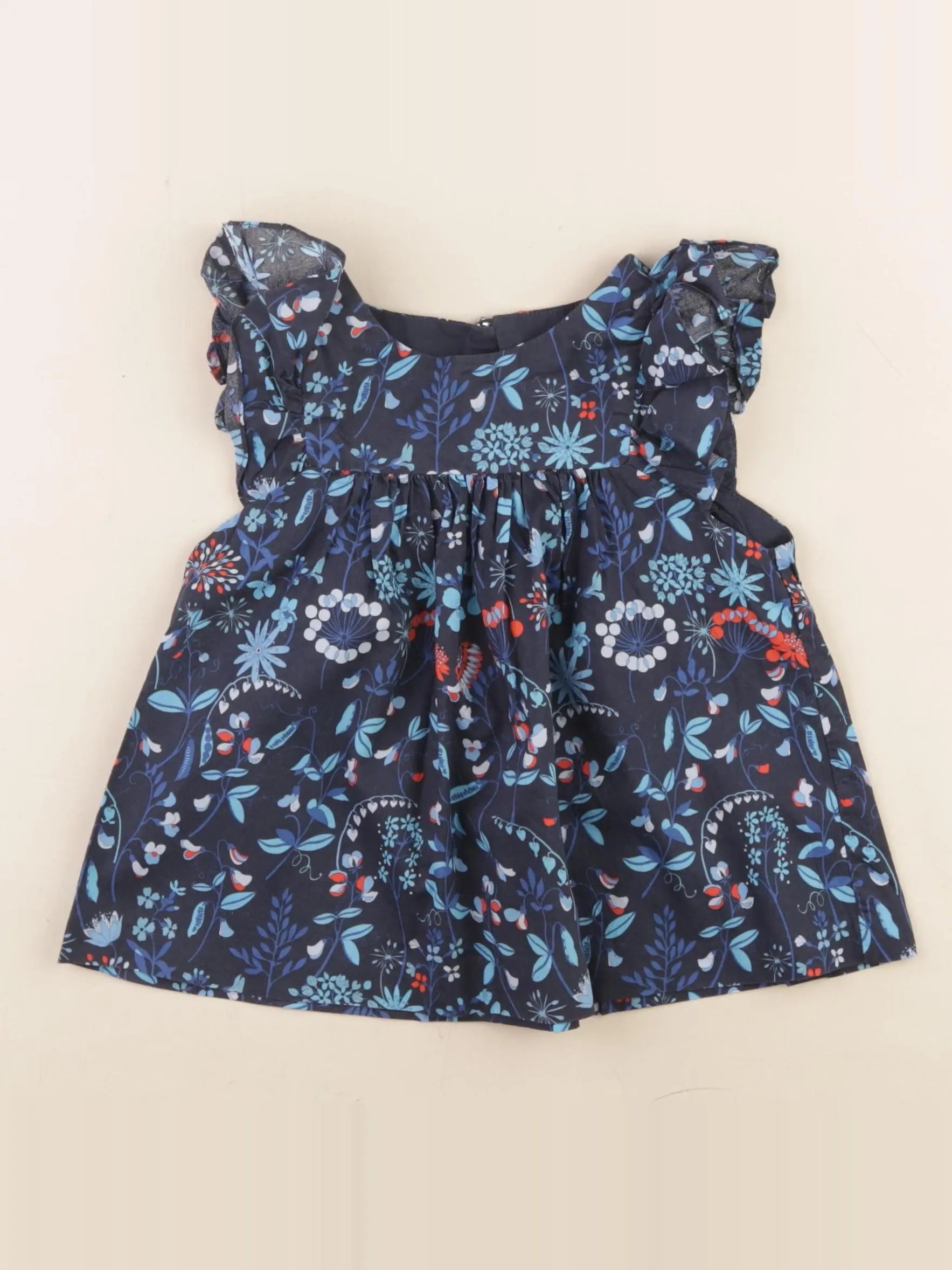Jacadi - blouse liberty bleu - 4 ans