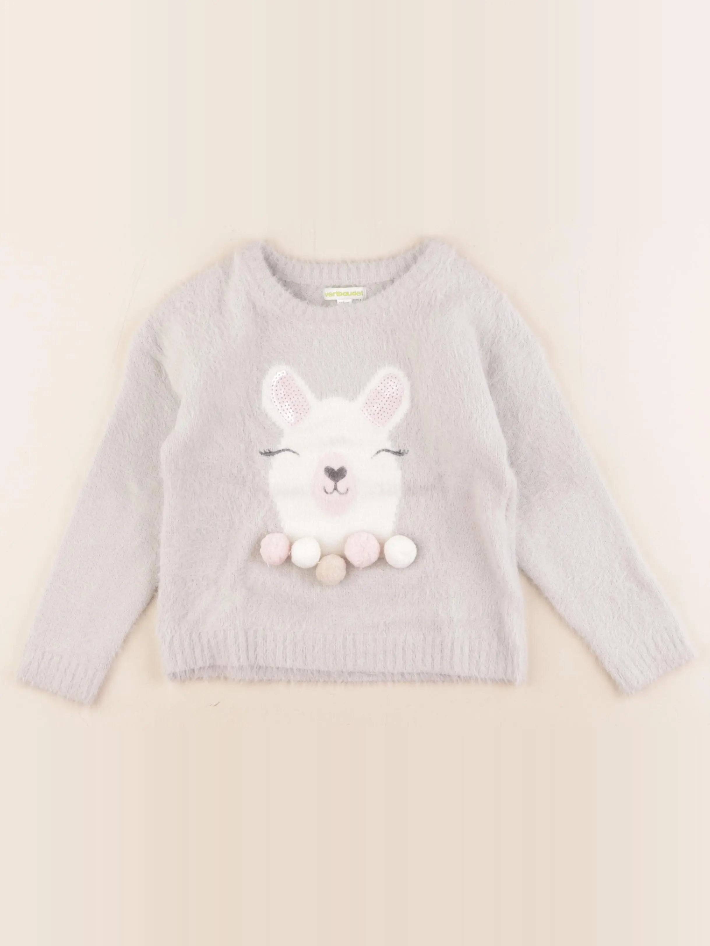 Vertbaudet - pull gris - 6 ans