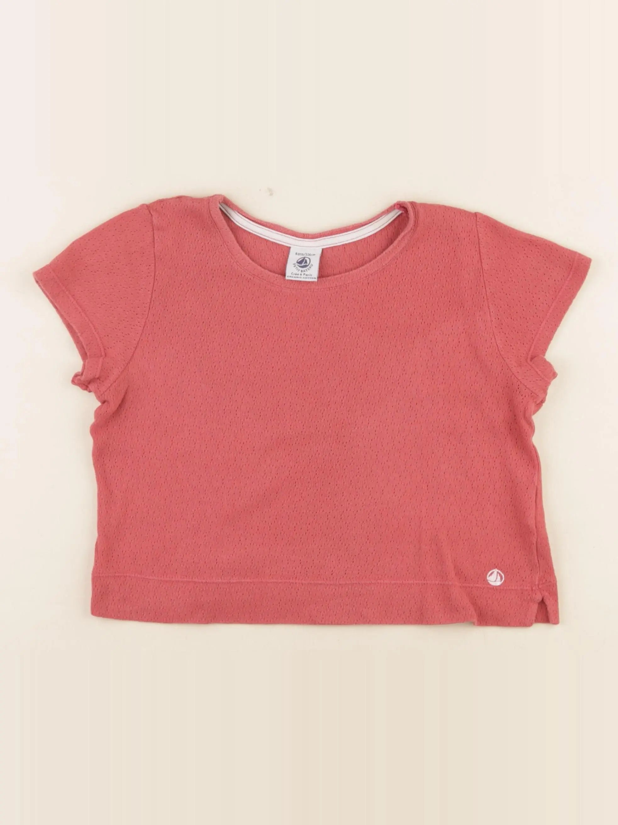 Petit Bateau - tee-shirt rose - 6 ans
