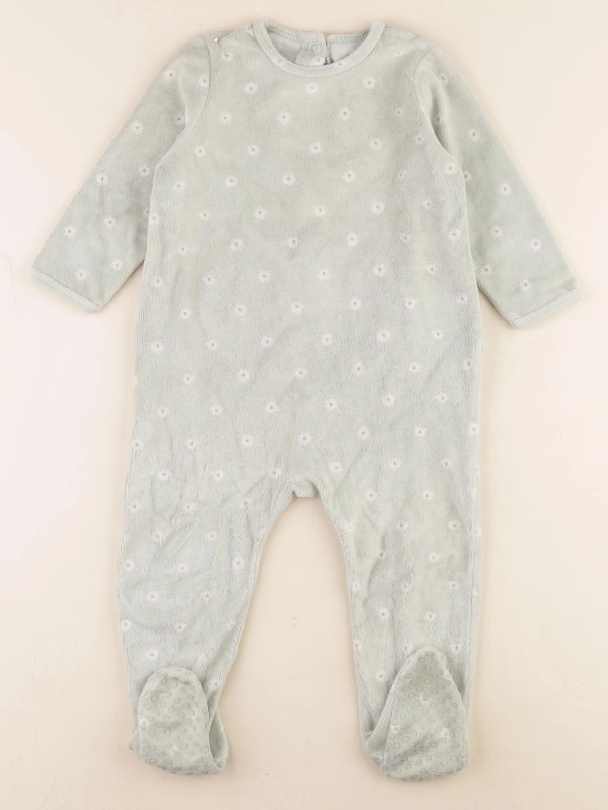 Vertbaudet - pyjama velours vert - 2 ans
