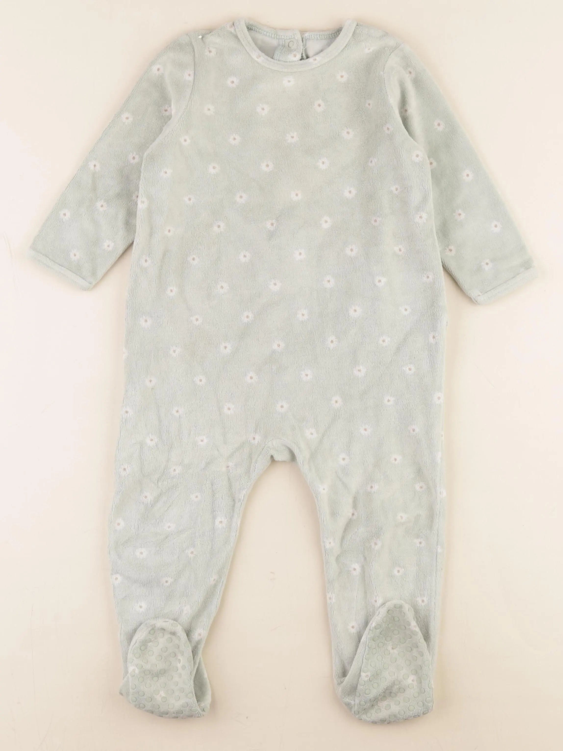 Vertbaudet - pyjama velours vert - 2 ans