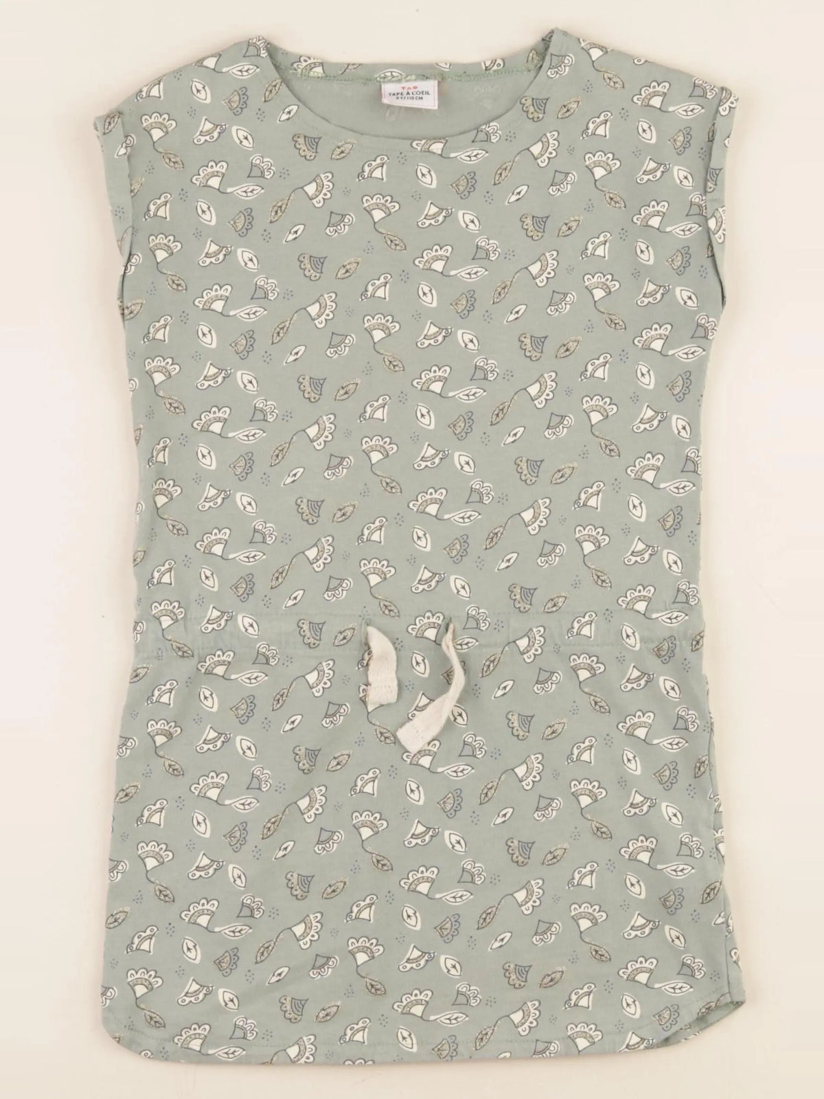 Tape à l'oeil - robe vert, or - 5 ans