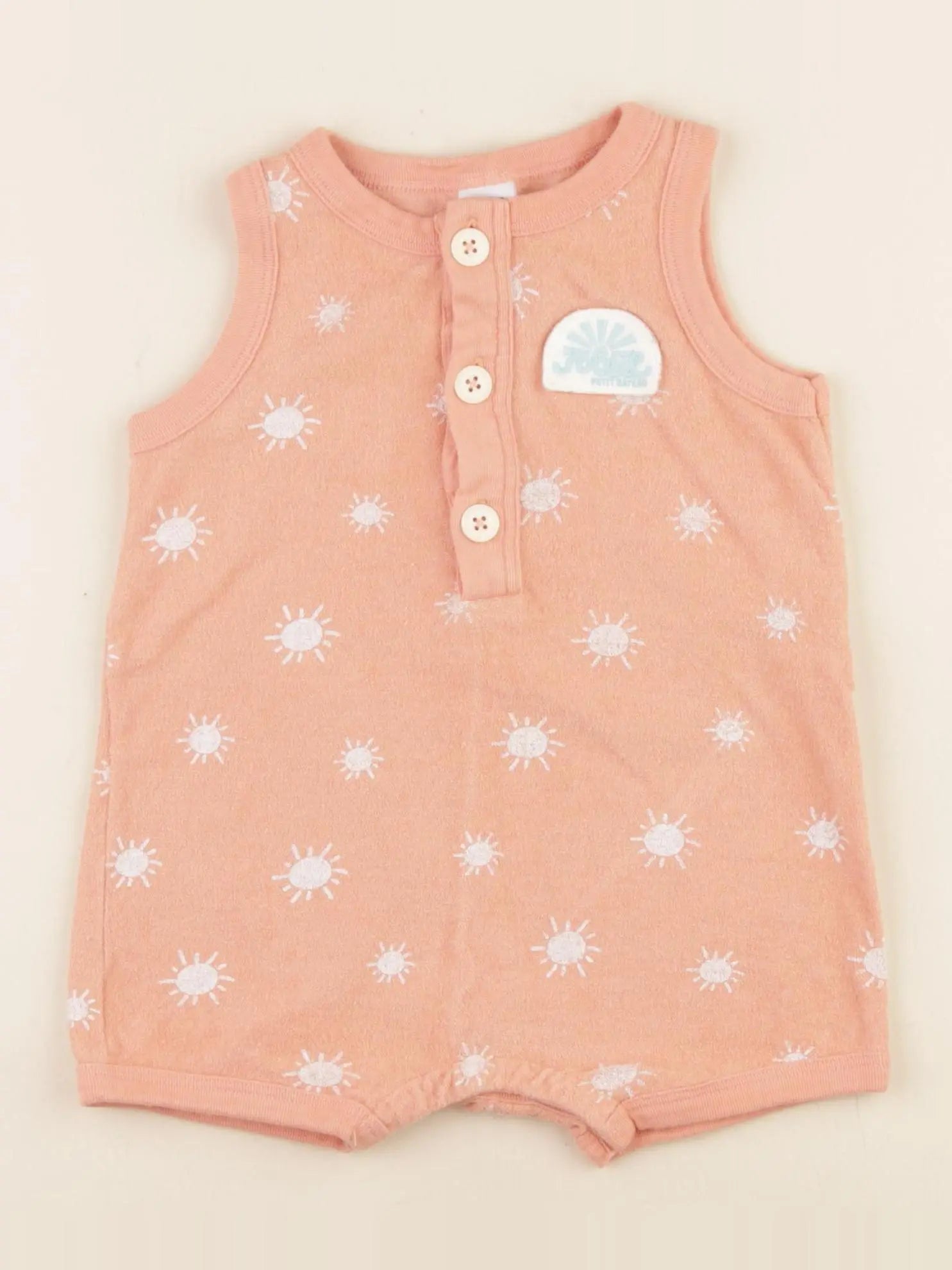 Petit Bateau - combinaison orange - 12 mois