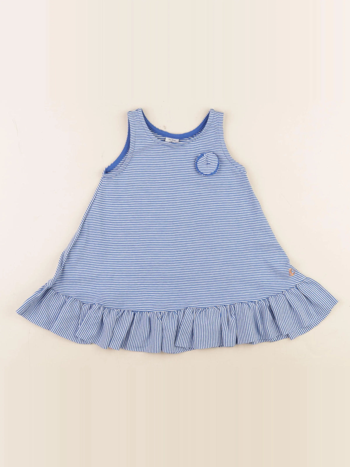 Petit Bateau - robe bleu - 18 mois