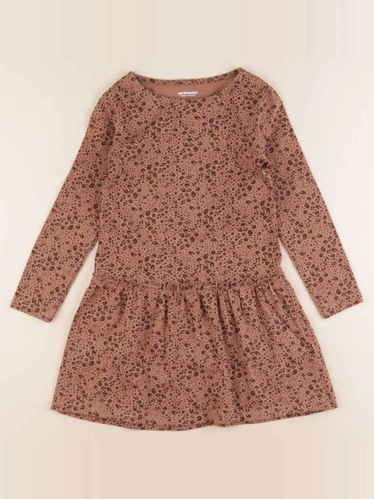 Vertbaudet - robe marron - 5 ans