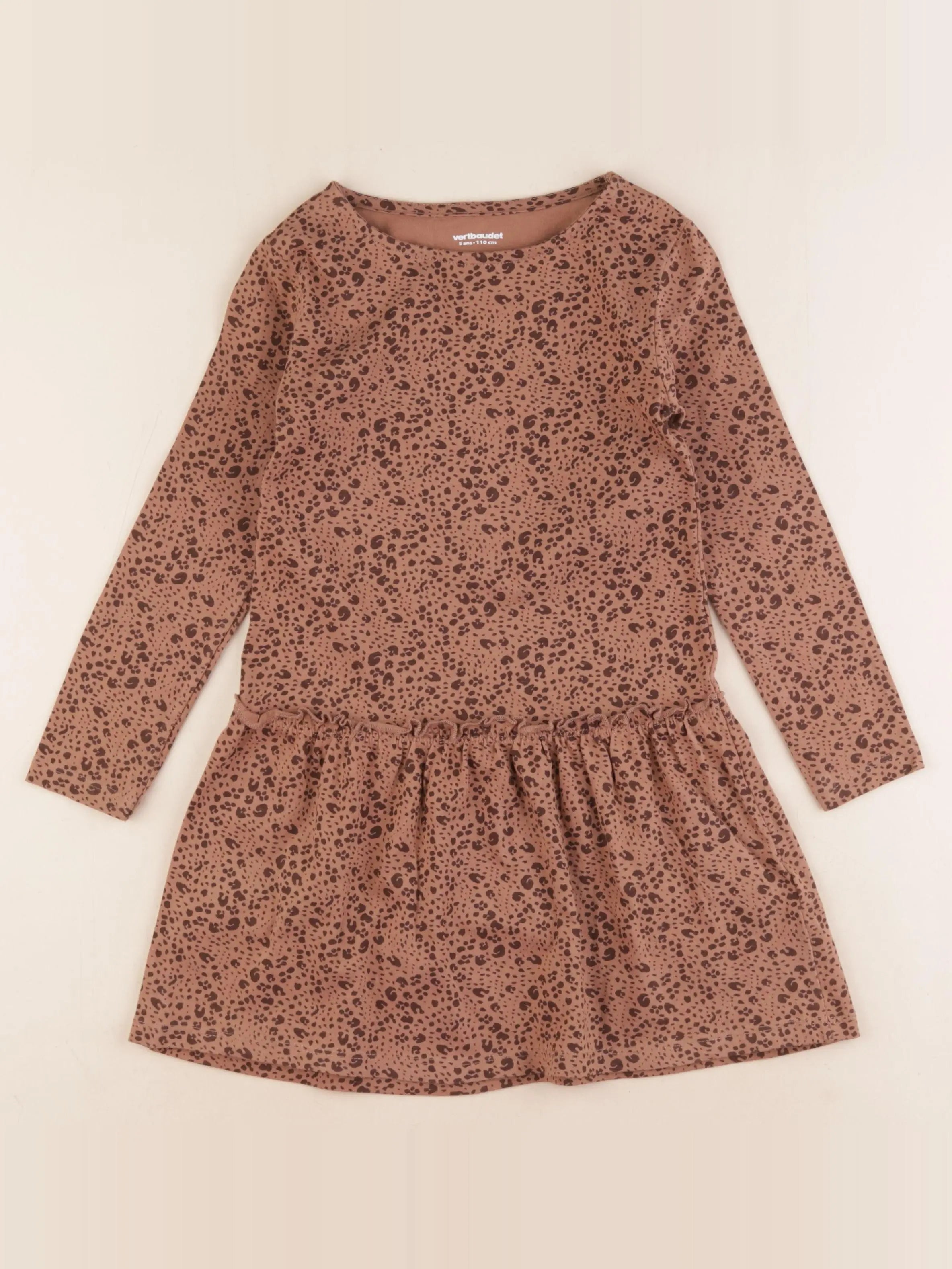 Vertbaudet - robe marron - 5 ans