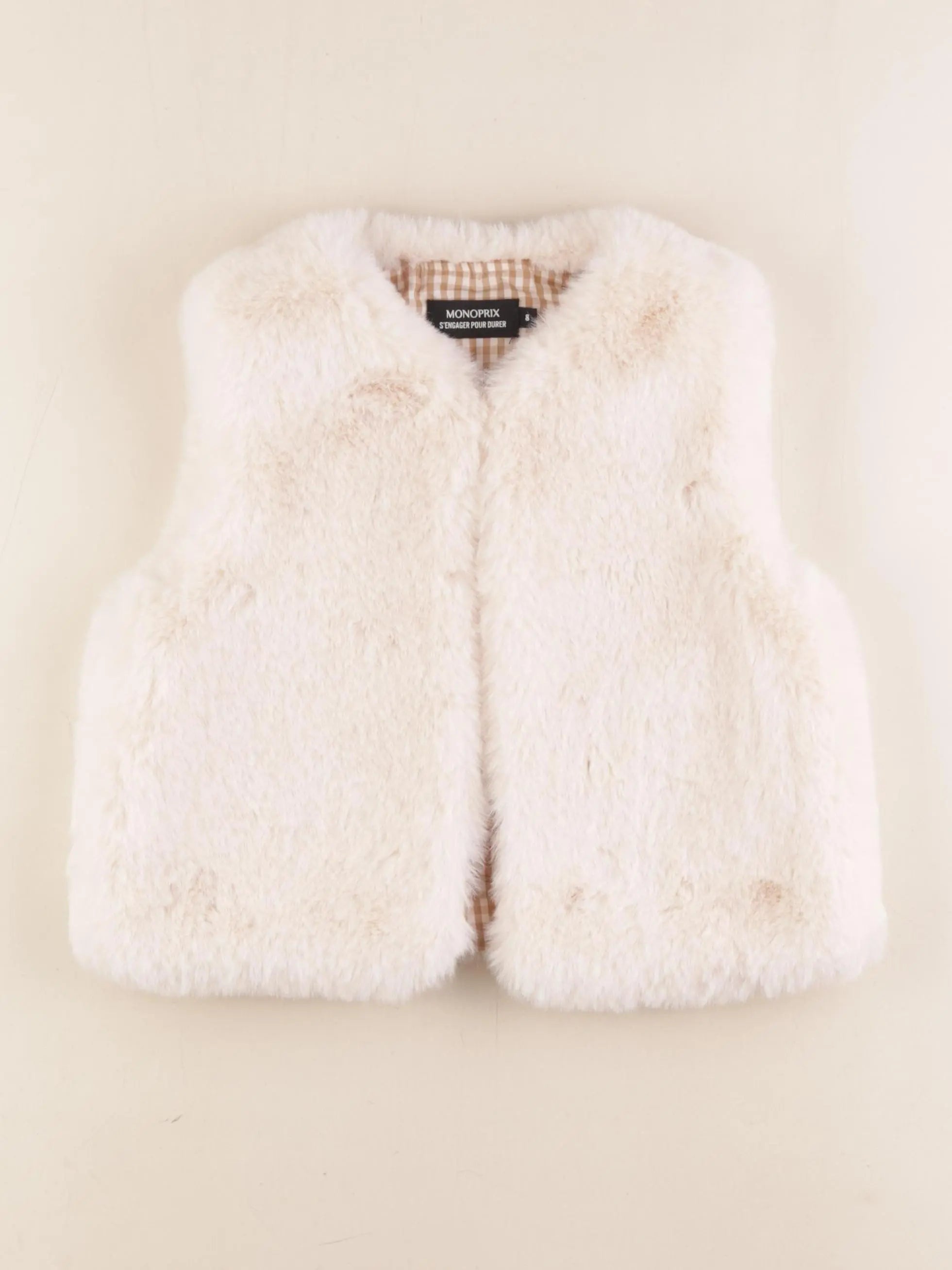 Monoprix - gilet blanc - 8 ans