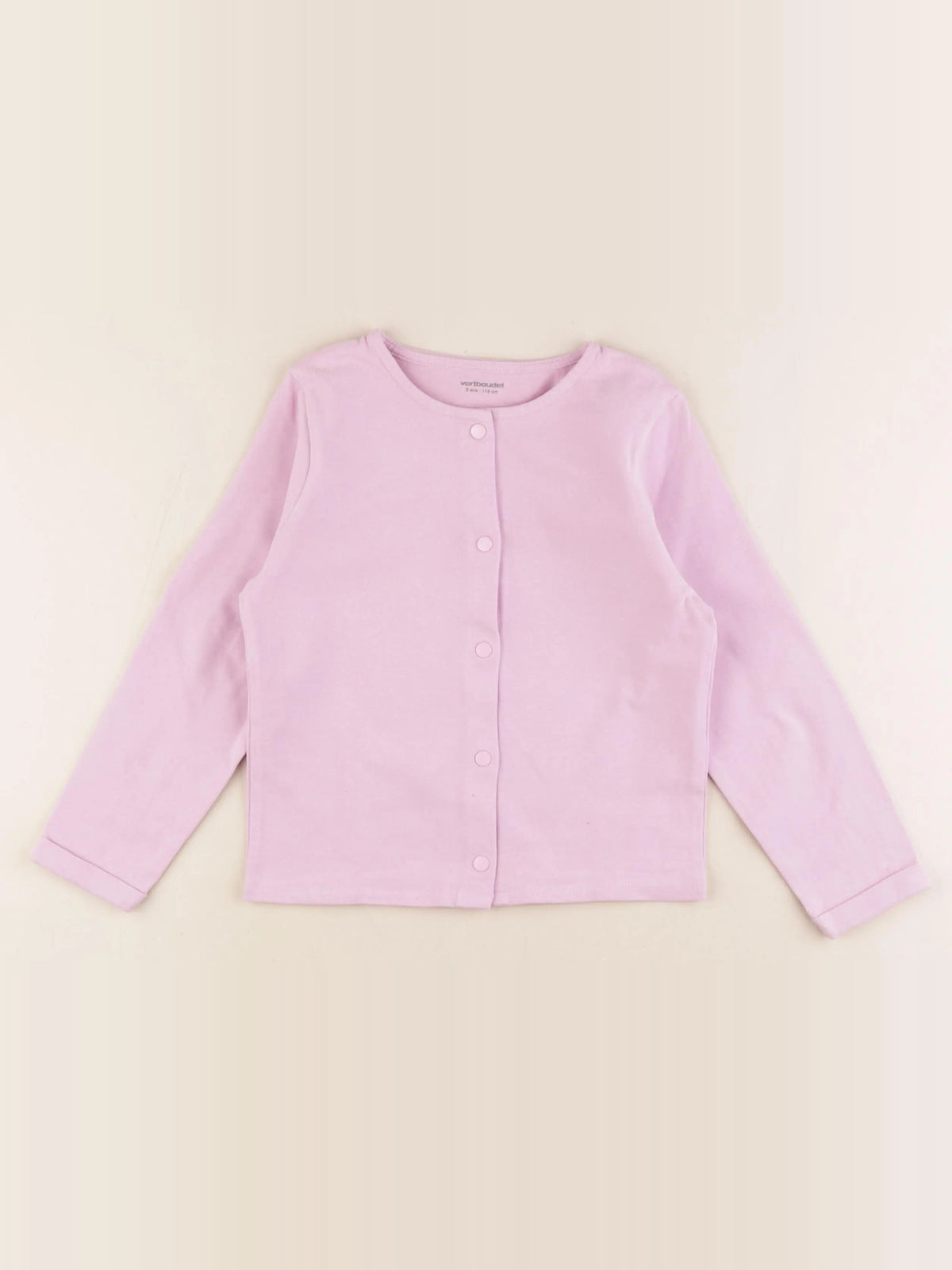 Vertbaudet - gilet rose - 6 ans