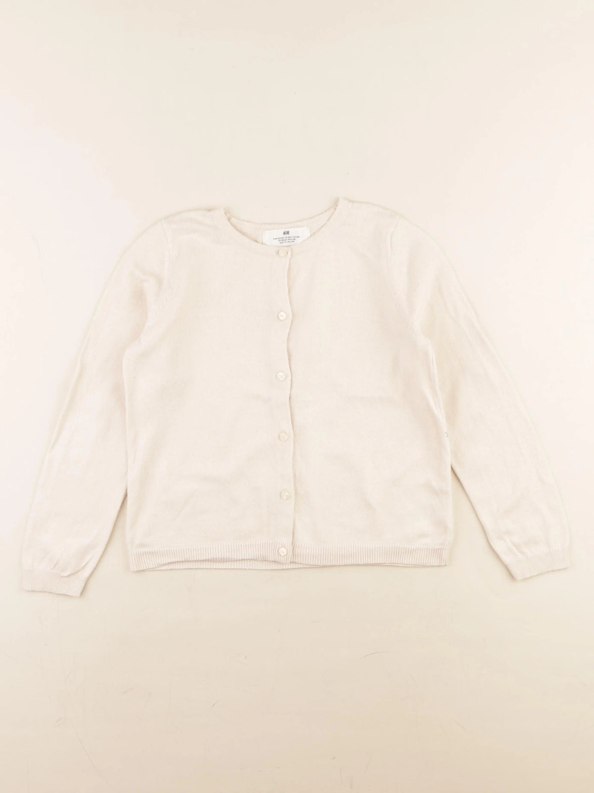 H&M - gilet beige - 6/8 ans