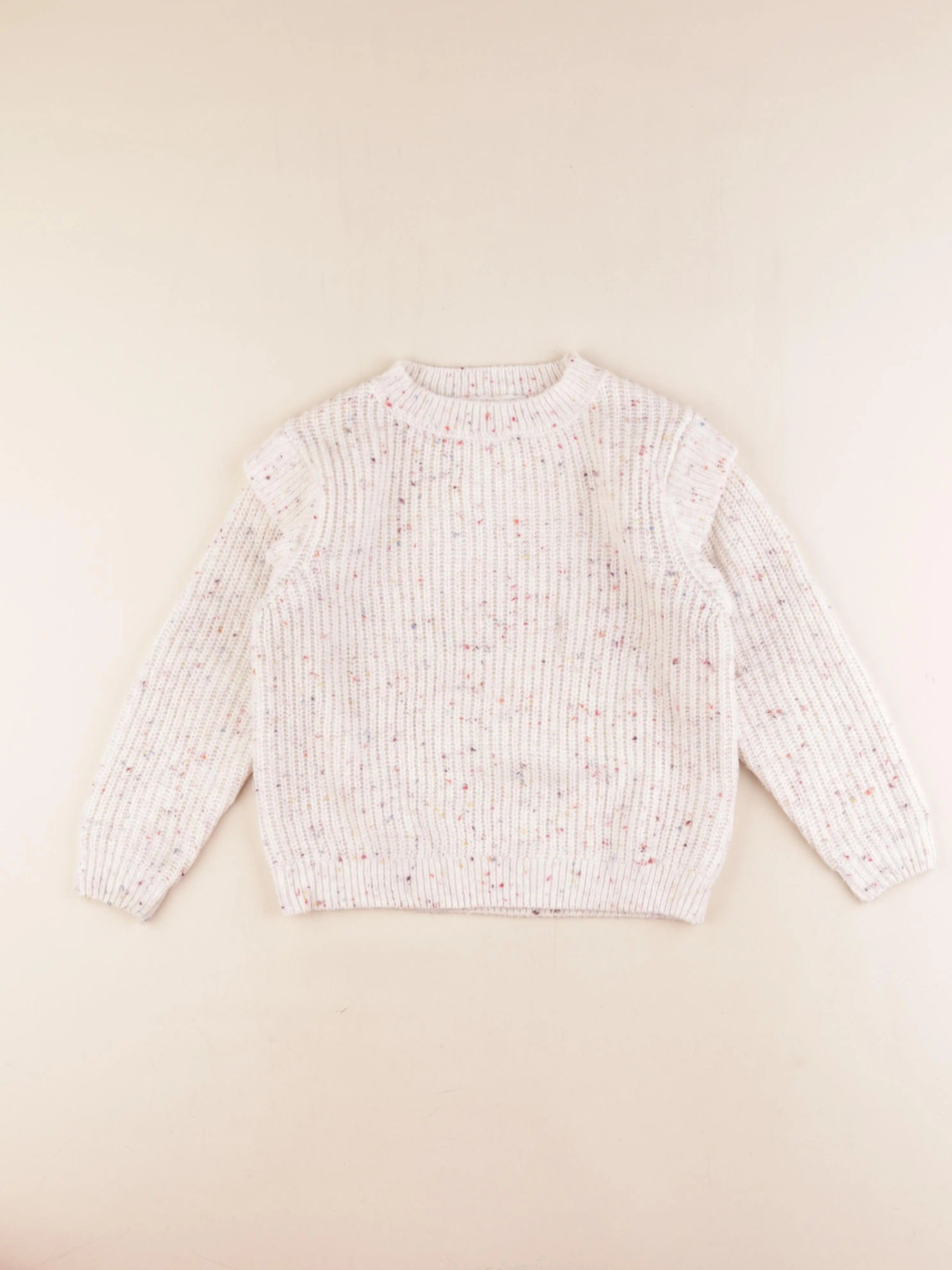 Vertbaudet - pull beige, multicolore - 6 ans