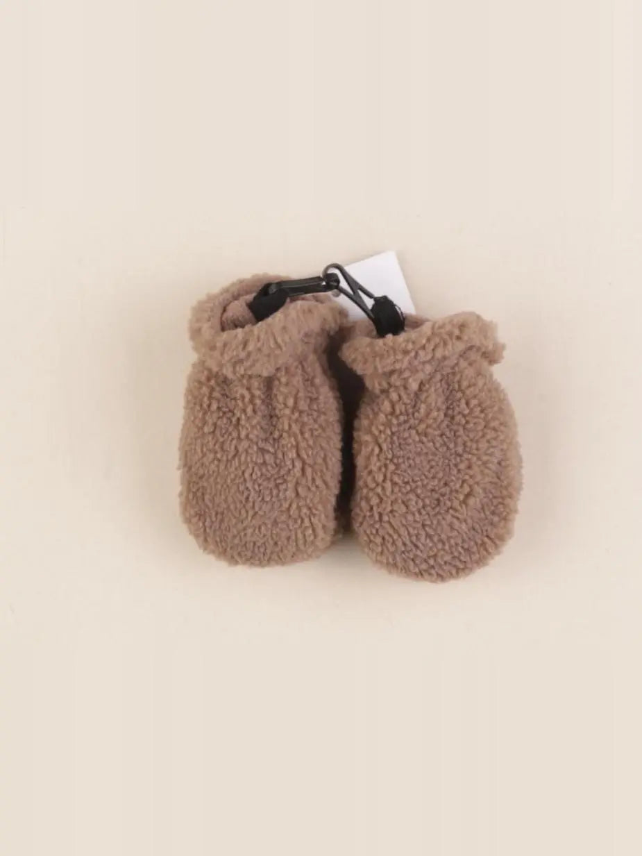 Vertbaudet - moufles marron - 3/6 mois