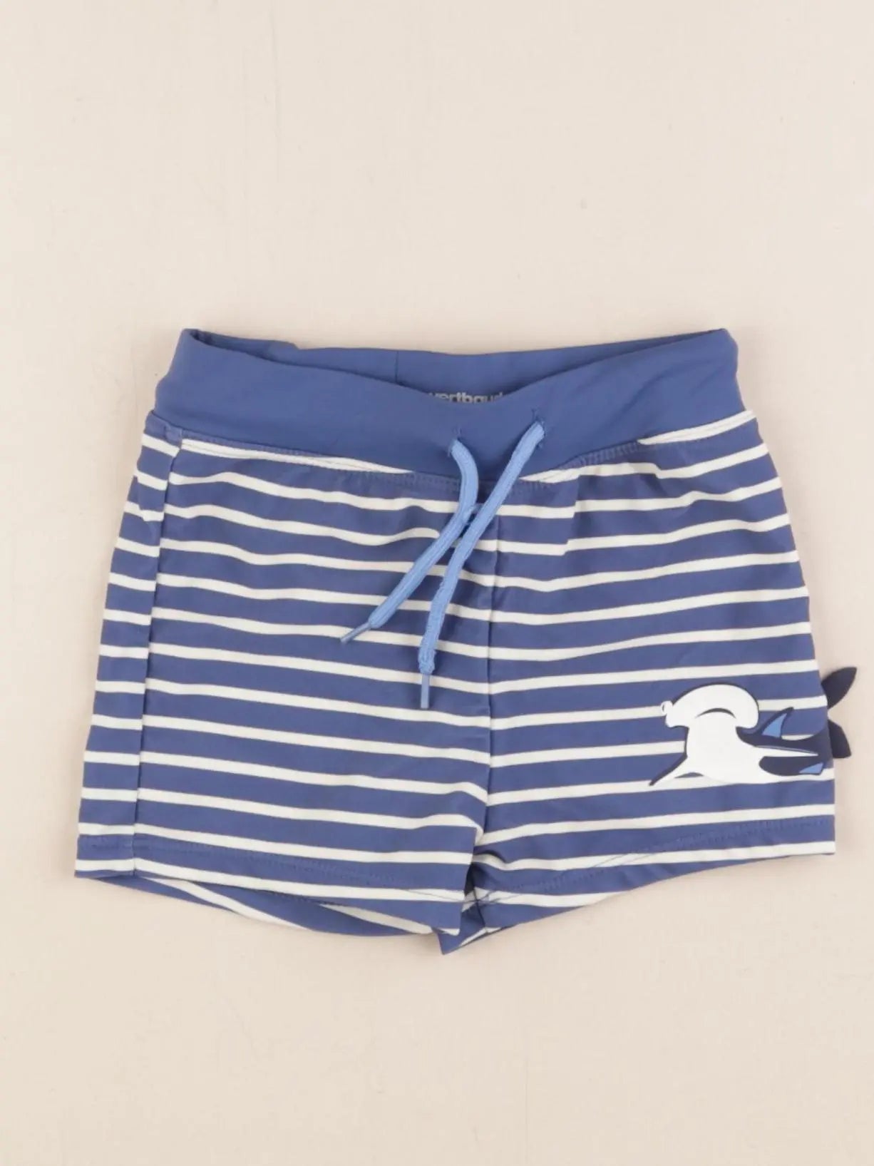 Vertbaudet - maillot de bain bleu, blanc - 5 ans