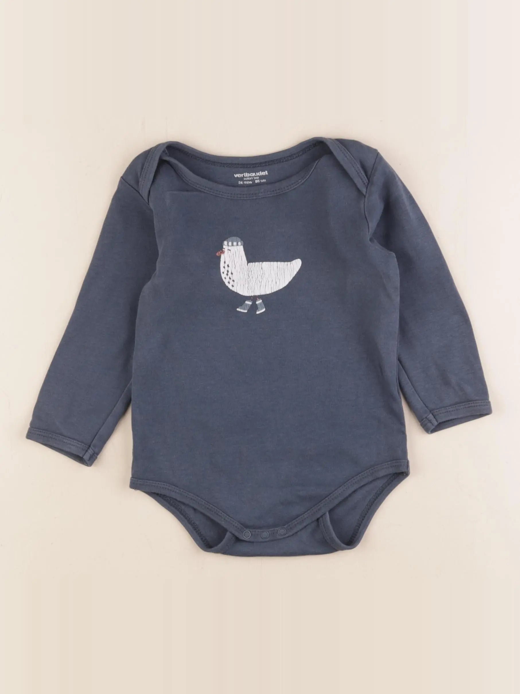 Vertbaudet - body bleu - 24 mois