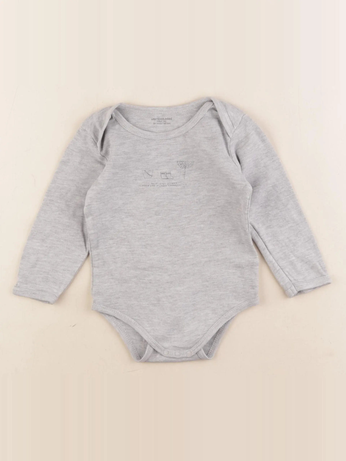 Vertbaudet - body gris - 24 mois