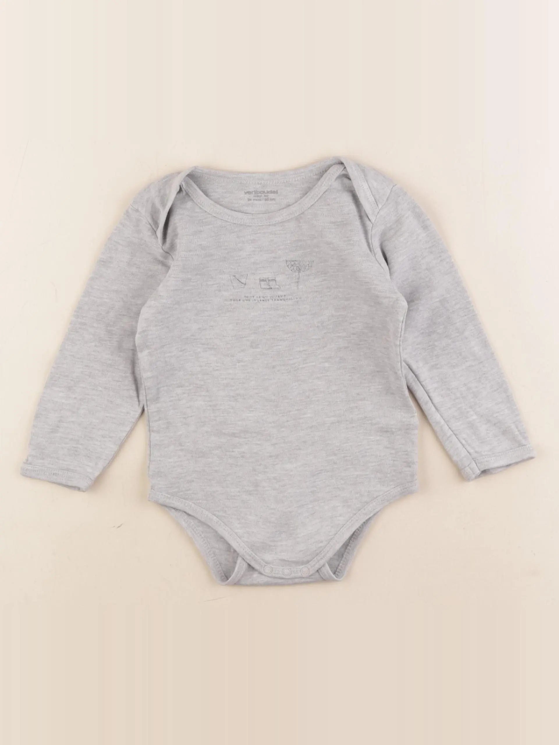 Vertbaudet - body gris - 24 mois